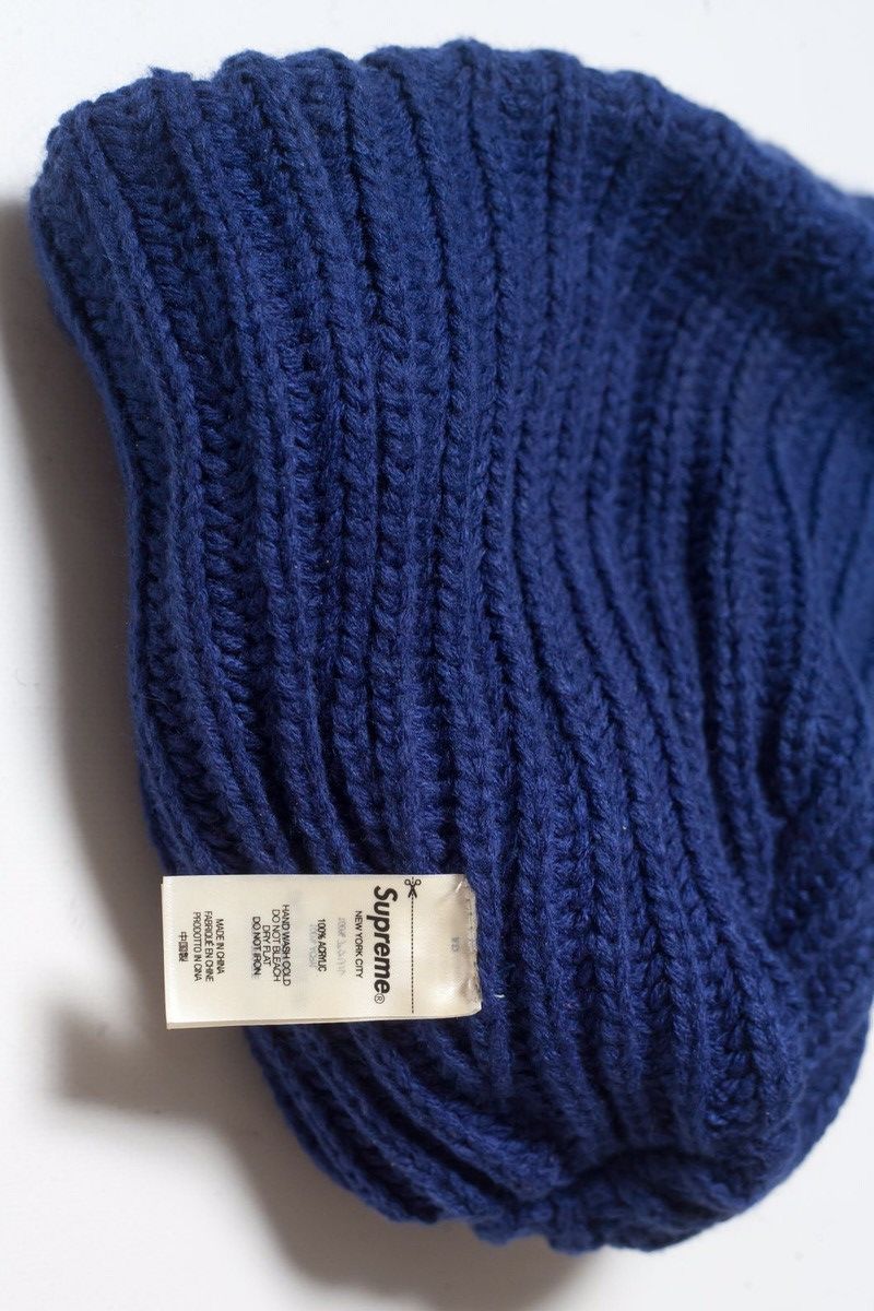 Supreme Supreme FW22 Ribbed beanie Blue Hat Size ONE SIZE - 3 Thumbnail