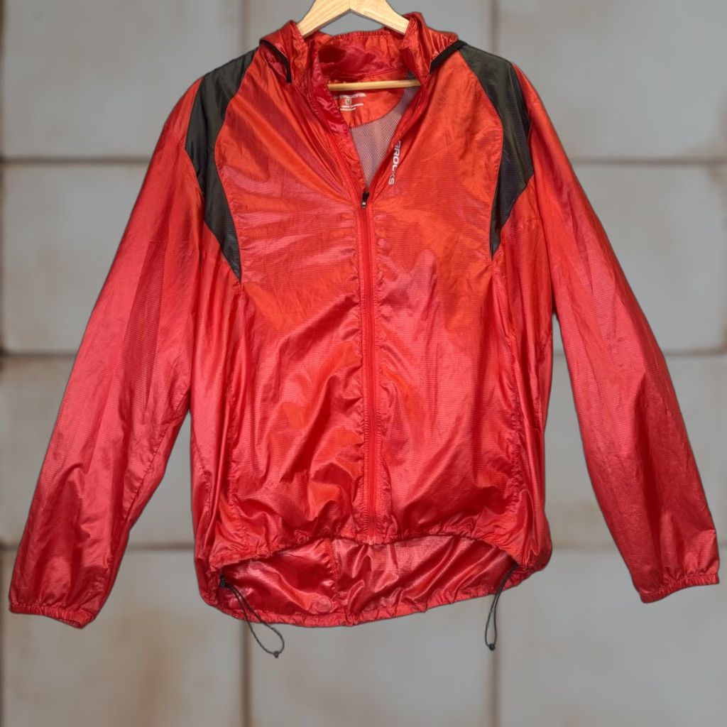 Brooks Brooks Windbreaker Jacket Red L Mens Zip Up Track Cycling Nylon Running Jersey Size US L / EU 52-54 / 3 - 1 Thumbnail