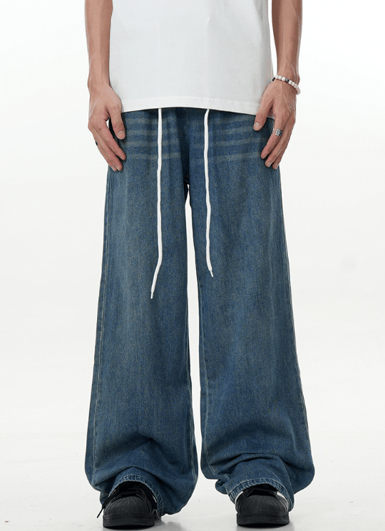 Japanese Brand × Jean American retro street hip-hop wide-leg drawstring jeans Size US 32 / EU 48 - 1 Thumbnail
