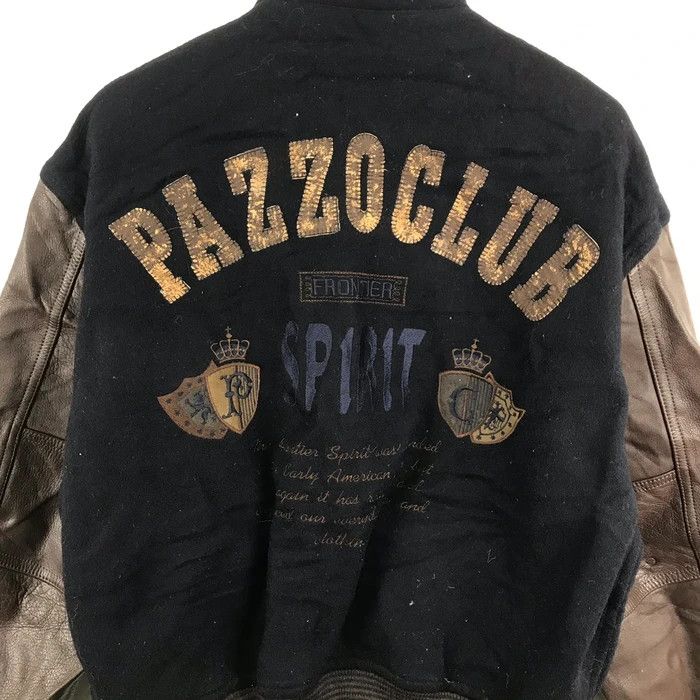 Japanese Brand SY0095 VTG JAPAN PAZZOCLUB LEATHER SLEEVE VARSITY JACKET Size US L / EU 52-54 / 3 - 2 Thumbnail