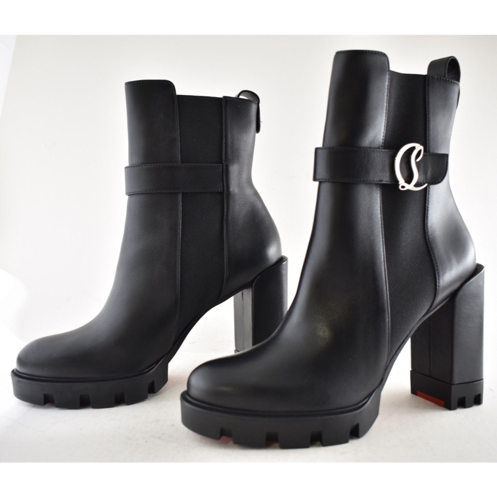 Christian Louboutin Christian Louboutin CL Chelsea Lug 100 Leather Ankle Boot 41 Size US 10 / IT 40 - 17 Thumbnail