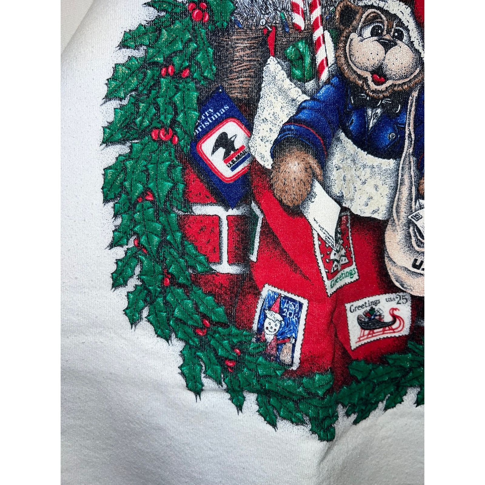 Fruit Of The Loom Vintage Christmas Sweatshirt Have A Beary Crewneck VTG 90s X Size US XL / EU 56 / 4 - 2 Thumbnail
