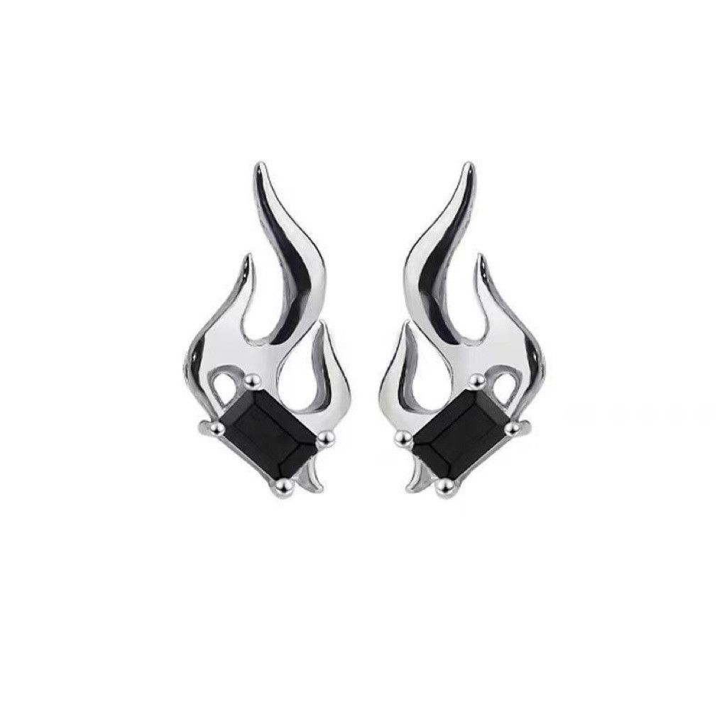 Jewelry × Sterling Silver Fire Retro Earrings One Pairs Chrome Jewelry Size ONE SIZE - 6 Thumbnail