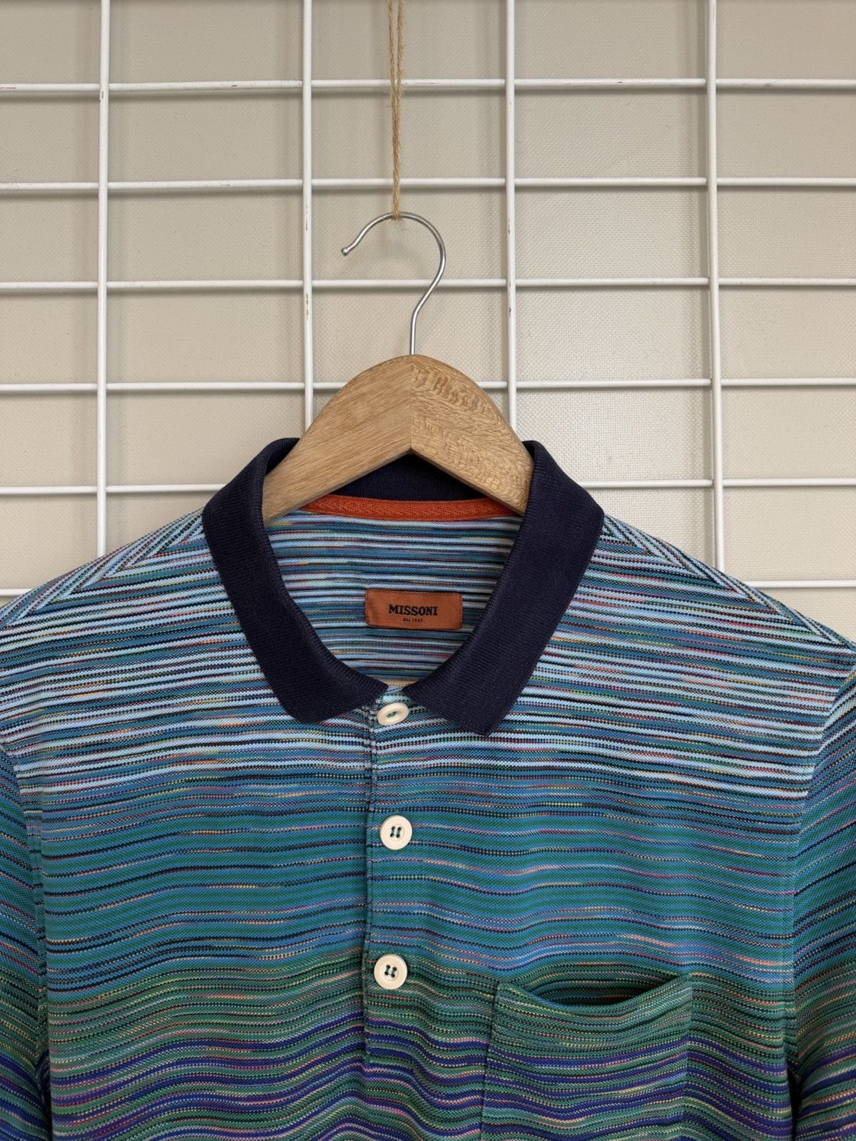 Missoni Missoni Space-Dyed Pique Polo Shirt Mens Size M Slub Size US M / EU 48-50 / 2 - 2 Thumbnail