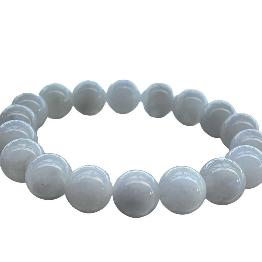 Other White Moonstone beaded bracelet 7” crystal healing beads 10m Size ONE SIZE - 1 Thumbnail