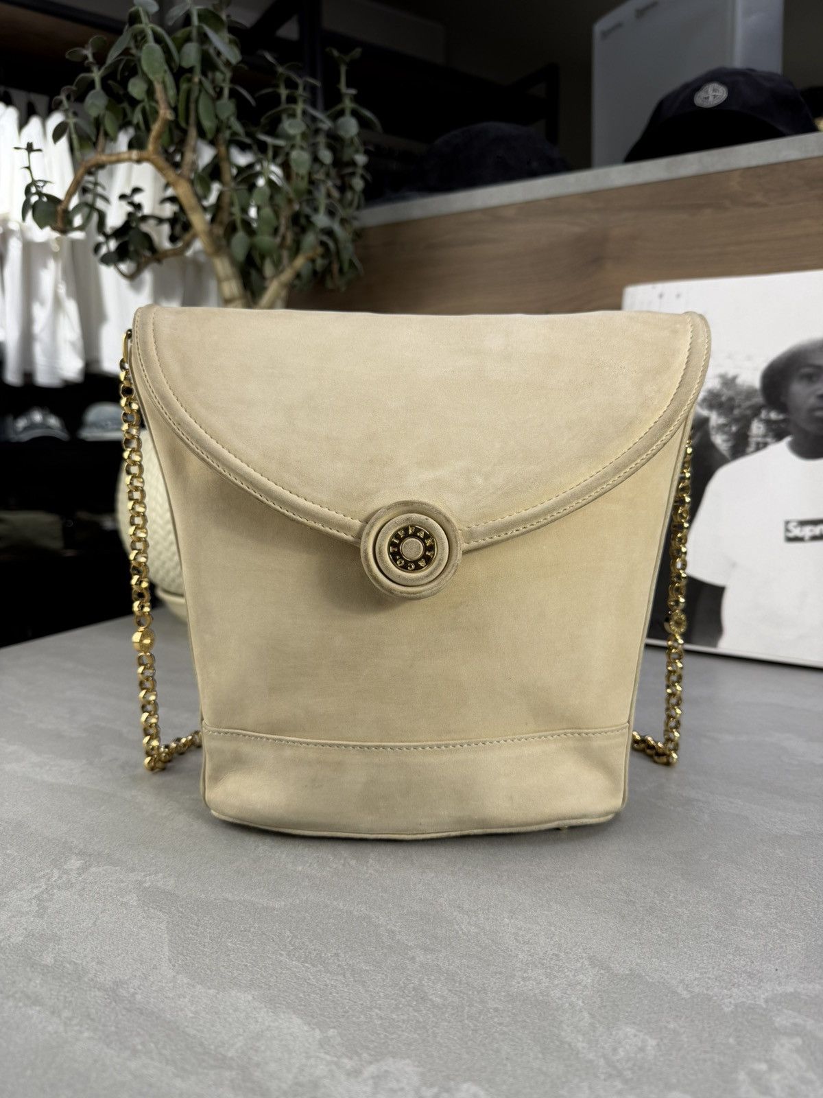 Tiffany & Co. TIFFANY & Co. Chain Shoulder Bag crossbody beigegold vintage Size ONE SIZE - 3 Thumbnail