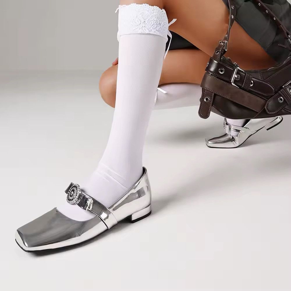 Designer × Other Rhinestone Design Elegant Heel Flats Women’s Shoes Size US 10 / IT 40 - 4 Thumbnail