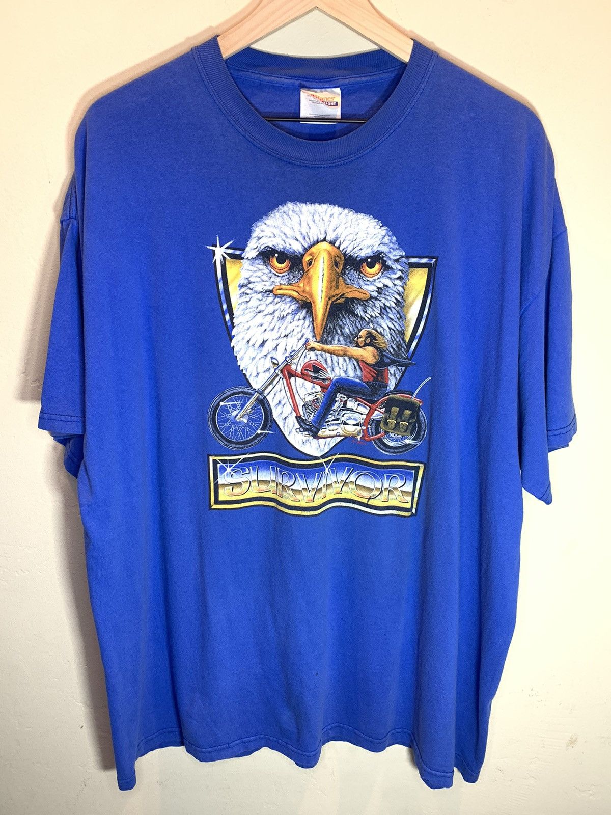 Vintage RARE* Vintage 90’s Biker Survivor Eagle Motorcycle Art Shirt Size US XXL / EU 58 / 5 - 1 Thumbnail