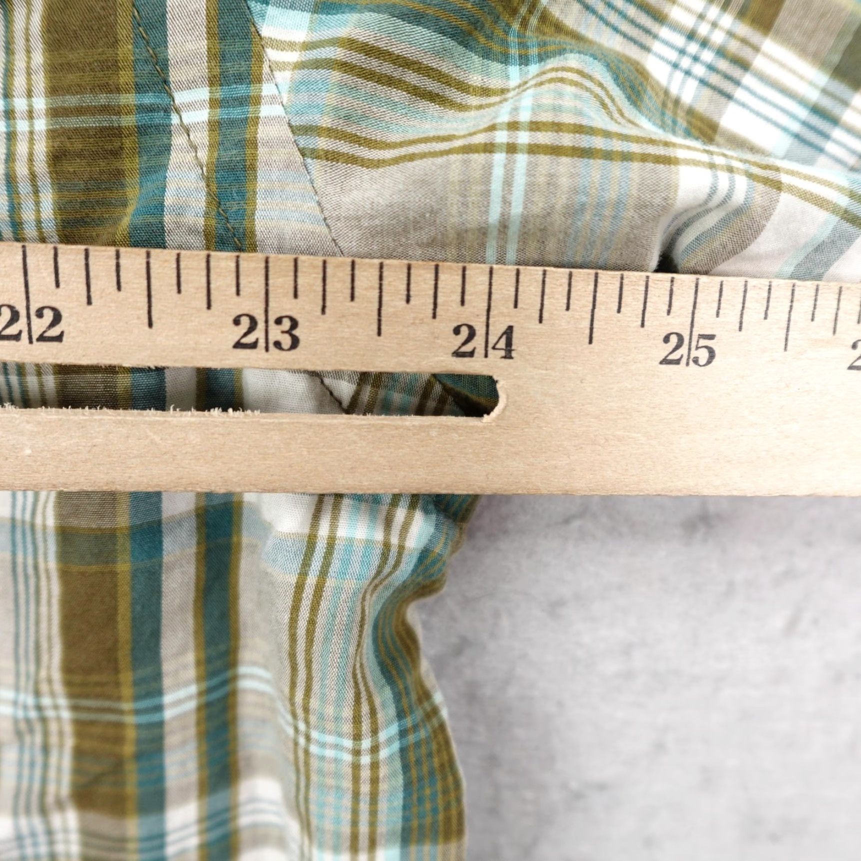 Prana Prana Shirt Mens Large Green Blue Plaid Organic Cotton Button Up Trail Hiking Size US XL / EU 56 / 4 - 7 Thumbnail