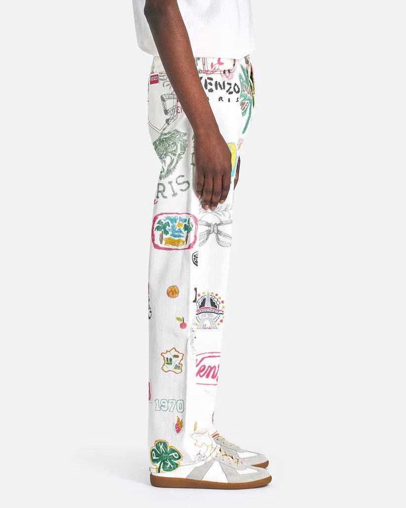 Kenzo o1s1v1r1oon0925 Denim Pants in Multicolor Size US 32 / EU 48 - 3 Thumbnail