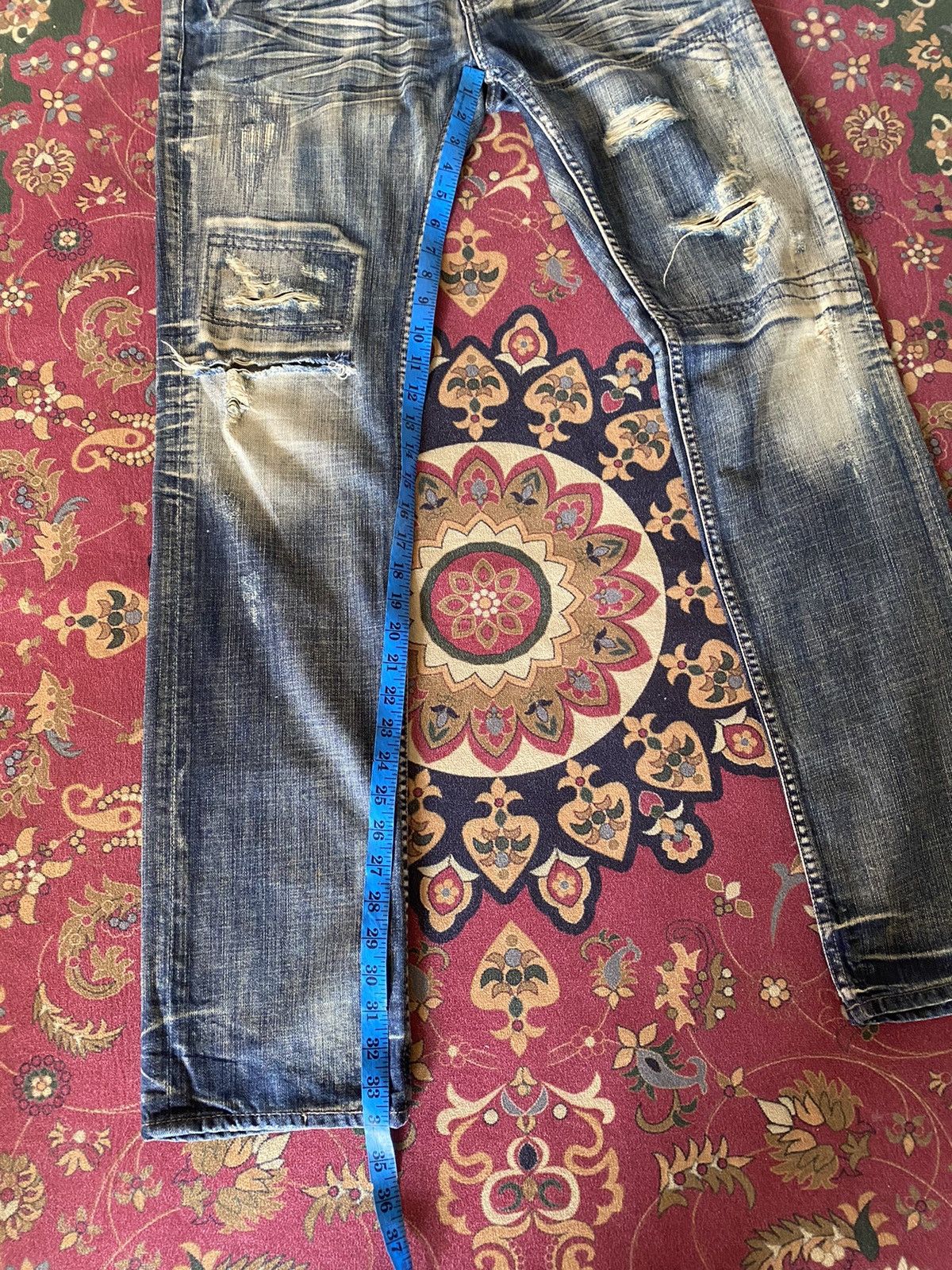 Japanese Brand 🔥RARE🔥Vintage EDGE RUPERT Slimfit Distressed Denim Size US 34 / EU 50 - 17 Thumbnail