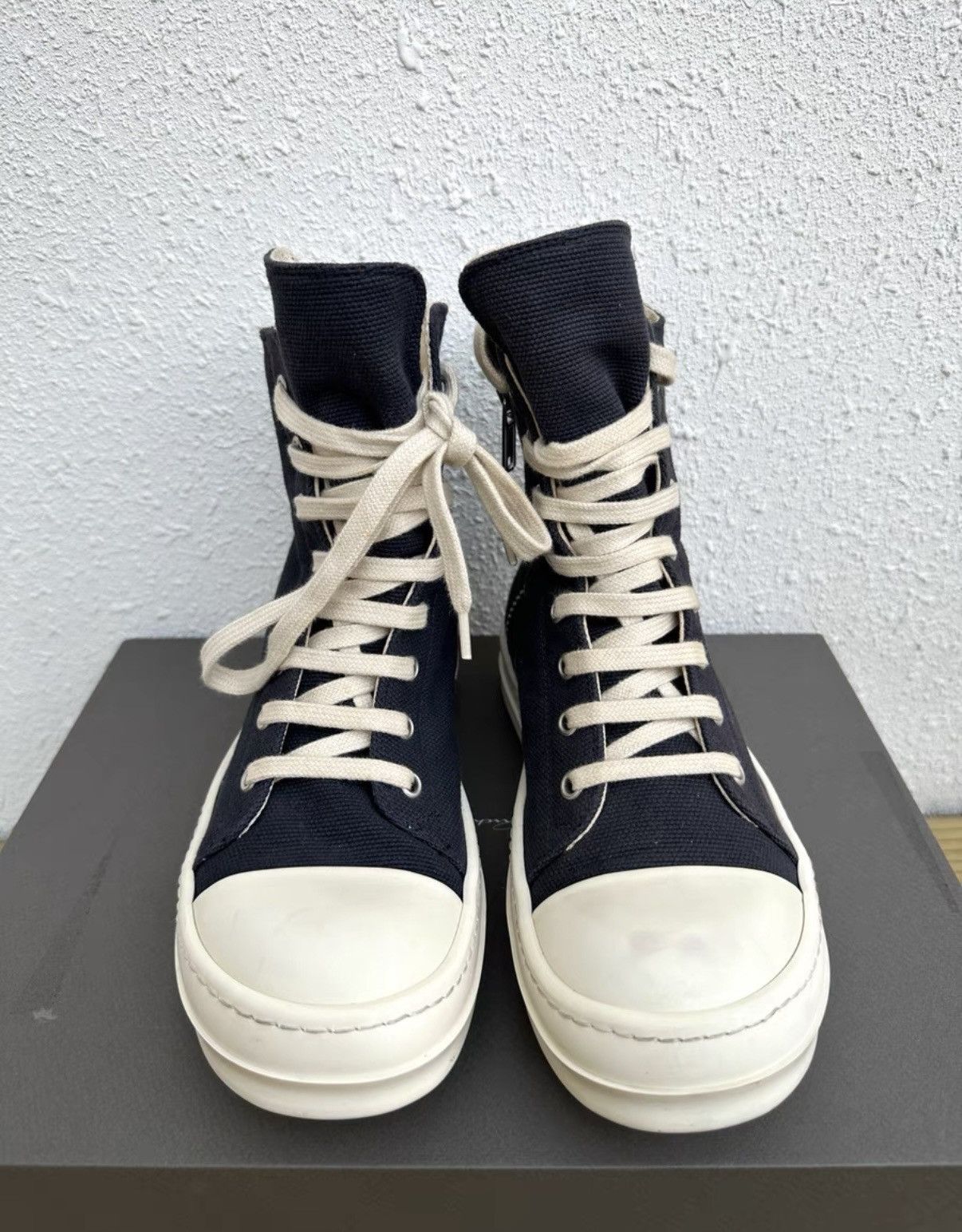 Rick Owens Rick Owens DRKSHDW High-Top Sneakers with Robot Logo Size US 7 / IT 37 - 3 Thumbnail