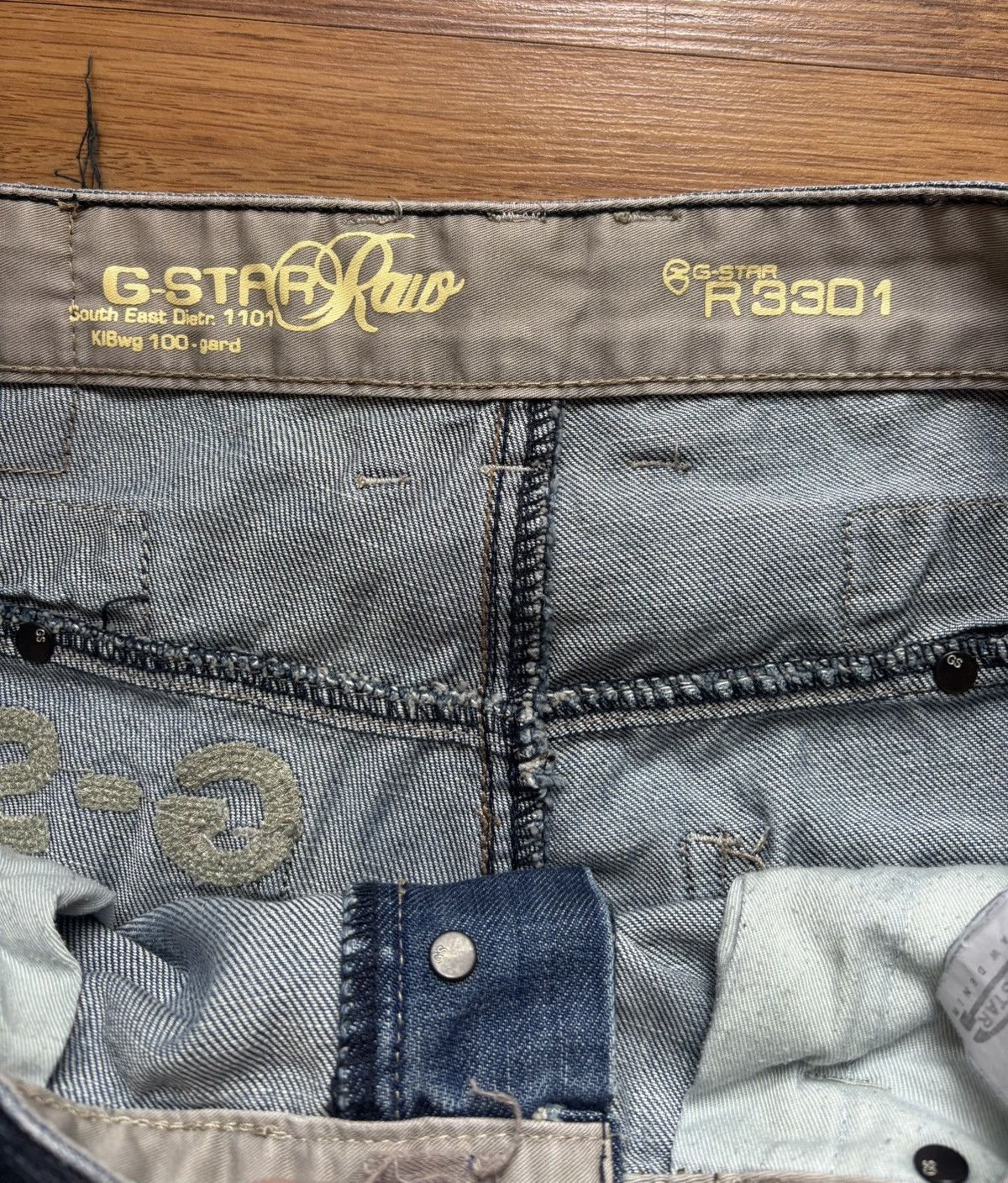 Affliction Vintage G Star Raw 96 Embroidered Buckle Jeans Denim Size US 34 / EU 50 - 7 Thumbnail
