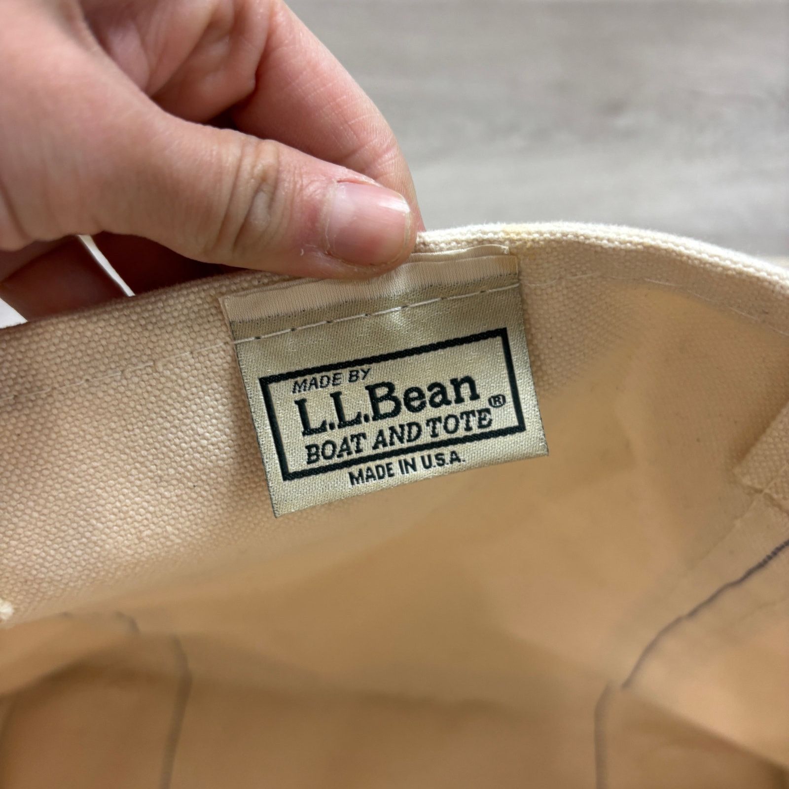 L.L. Bean × Vintage Vintage LL Bean Boat and Tote Medium Canvas Tote 18x11 Blue Size ONE SIZE - 6 Thumbnail