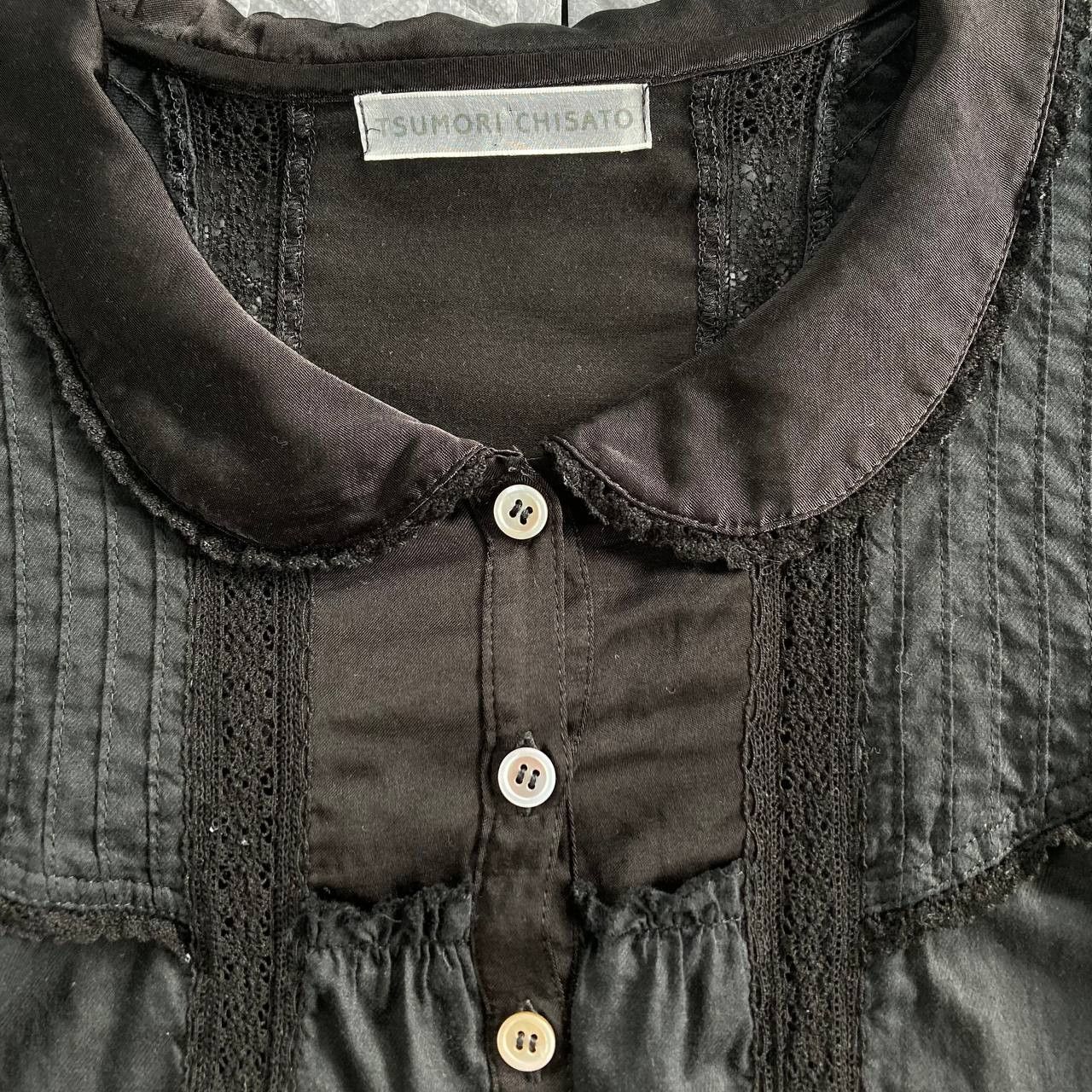 Tsumori Chisato Lacey Peter Pan Collar Button Shirt Size S / US 4 / IT 40 - 8 Thumbnail