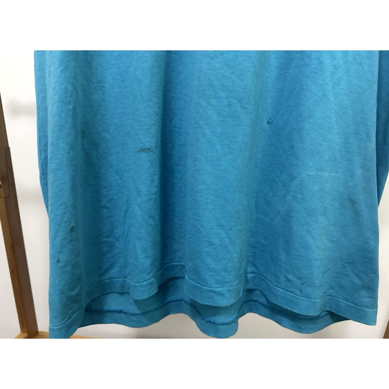 Hanes VTG McDonalds Paper Thin Burnout Worn Good Drape 5050 T-Shirt Size XL Men Blue Grunge 90s Mens Size US XL / EU 56 / 4 - 6 Thumbnail