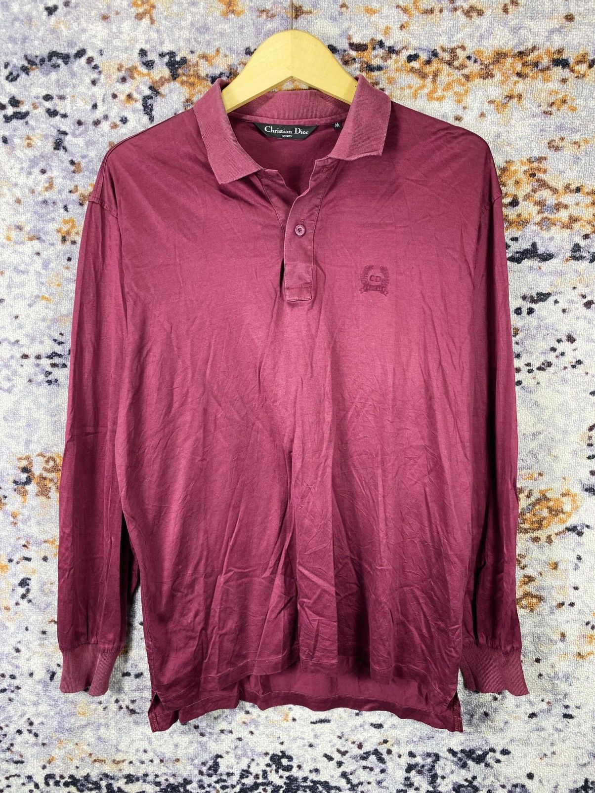 VINTAGE 90'S CRISTIAN DIOR SPORT LONGSLEEVE POLO T SHIRT