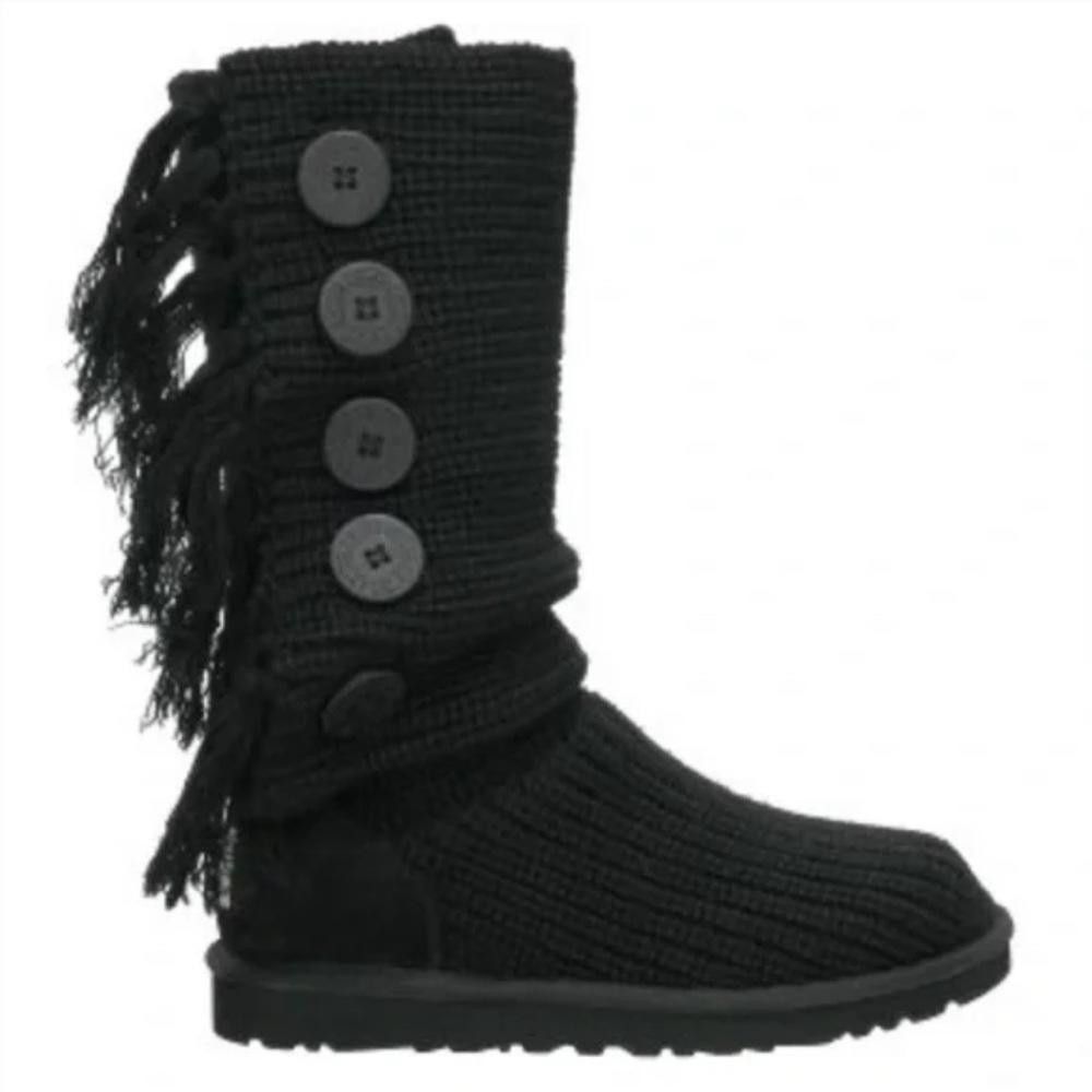 Designer UGG I Cardy Knit Fringe Boots Size 9 Size US 9 / IT 39 - 10 Thumbnail