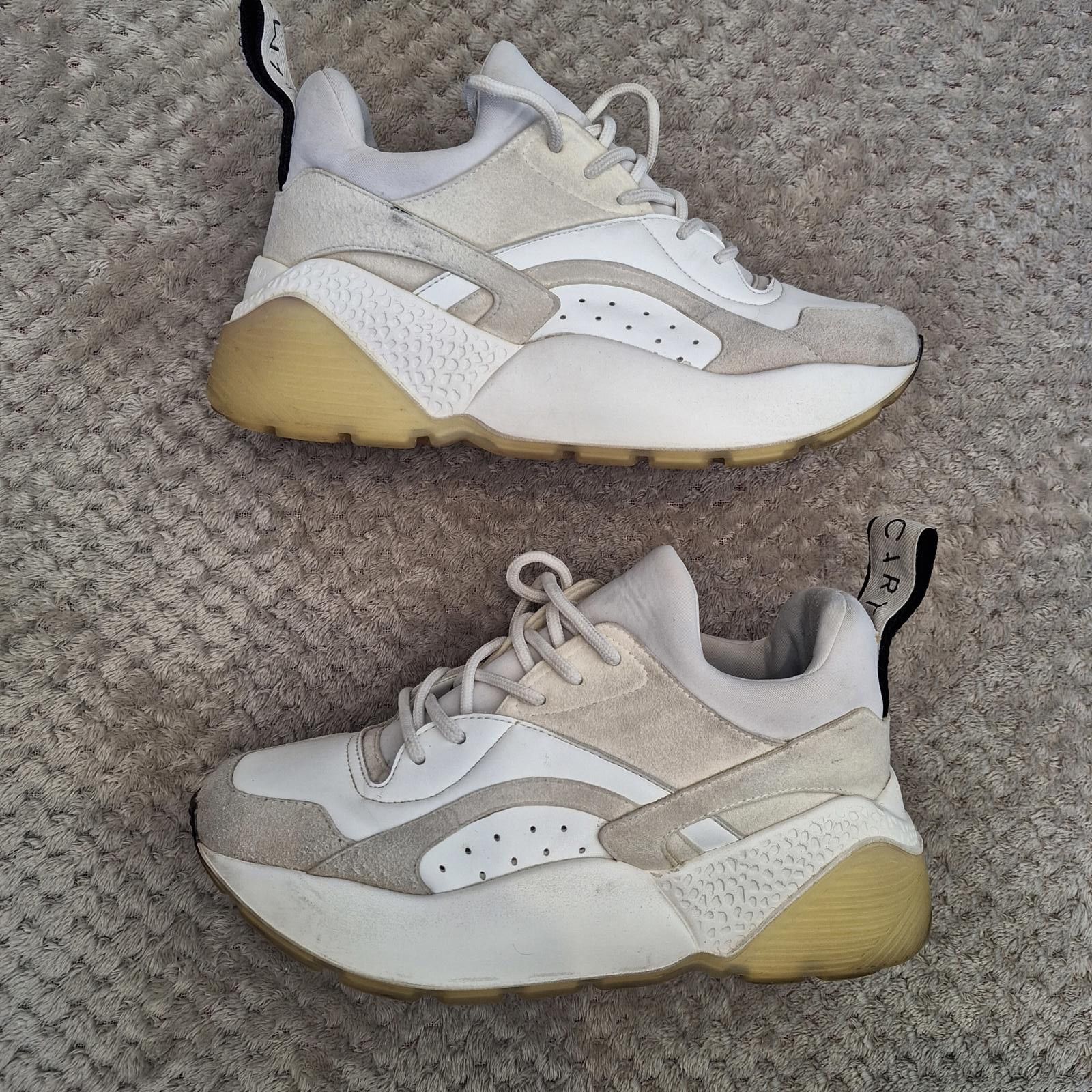 Stella McCartney STELLA McCARTNEY Eclypse Leather Sneakers white women us 35 Size US 6 / IT 36 - 4 Thumbnail