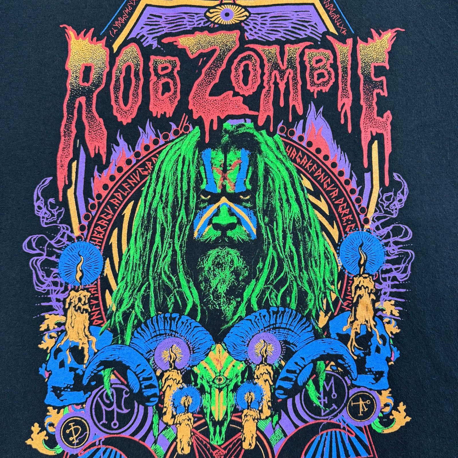 Global Work Global M Rob Zombie Tee Black Psychedelic Horrorcore Metal Size US M / EU 48-50 / 2 - 2 Thumbnail