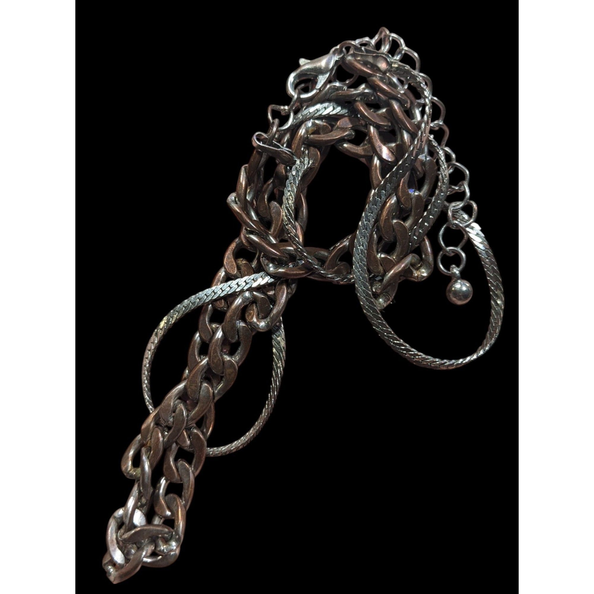 Other Silver And Copper Tone Multilayer Chain Necklace Size ONE SIZE - 5 Thumbnail
