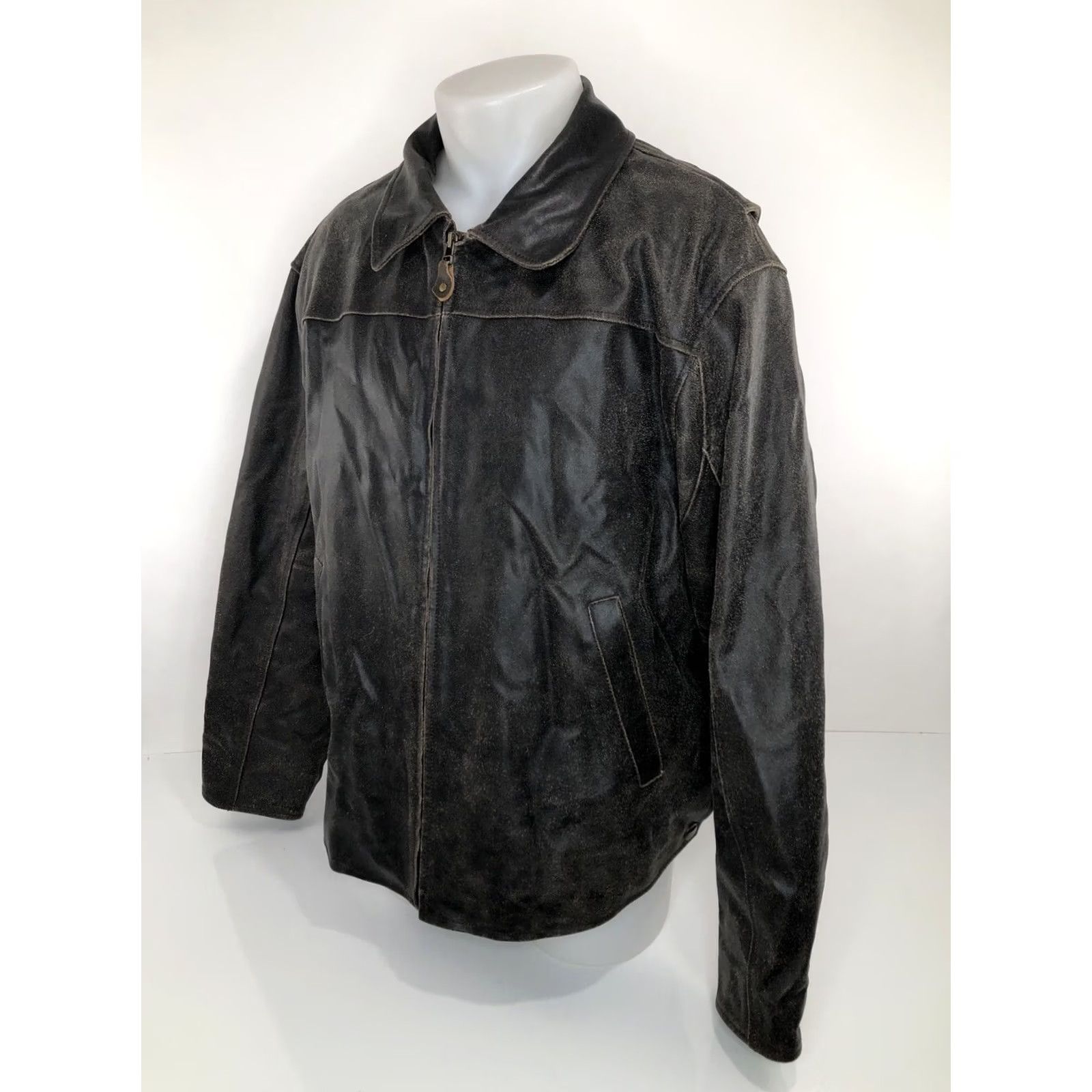 The Territory Ahead THE TERRITORY AHEAD Leather Bomber Jacket - L - Brown - Men - Regular Fit Size US L / EU 52-54 / 3 - 3 Thumbnail