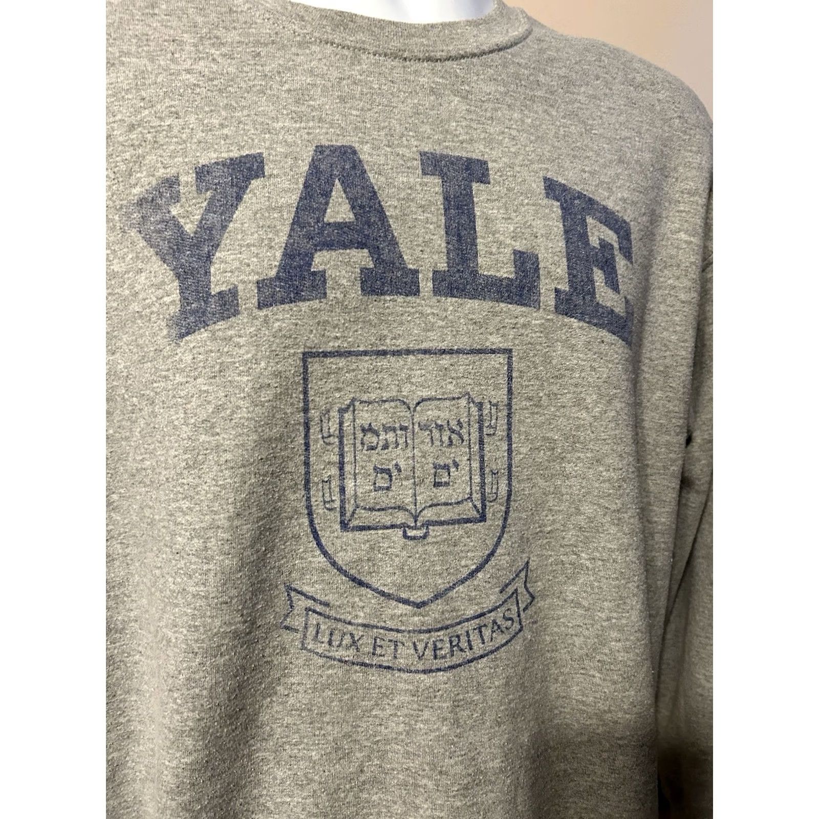Spell Yale University Pullover Sweatshirt M Gray Logo Front Spell out 2000s Yale University Yale Sports Ivy League Mens Womens Unisex Adults Regular Size M Size US M / EU 48-50 / 2 - 6 Thumbnail