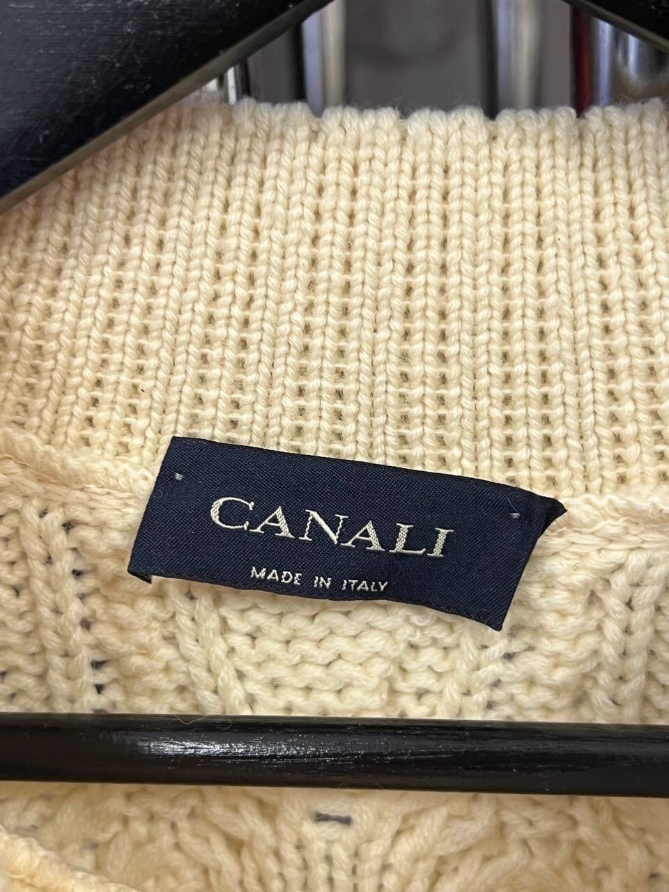 Canali Canali Chain Knit Luxury Design Italian Glamour Sweater Size US L / EU 52-54 / 3 - 7 Thumbnail