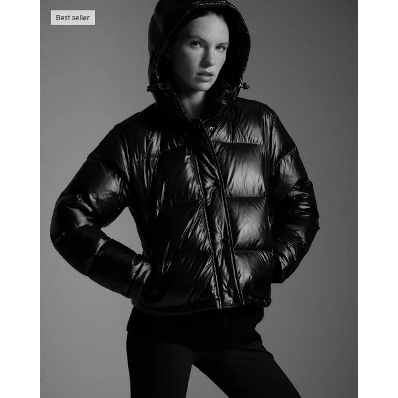 Quince QUINCE Down Cropped Puffer Jacket Black Size S NWT Size S / US 4 / IT 40 - 8 Thumbnail