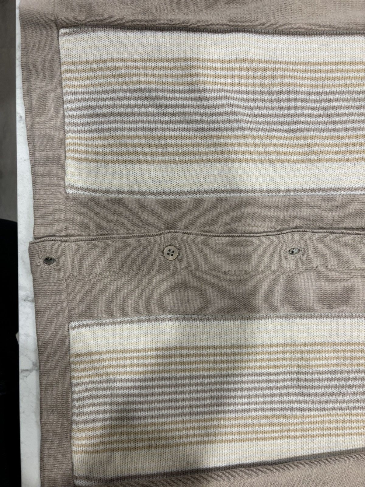 ANACHRONORM Silk Cotton Jacquard Polo Sweater Size US S / EU 44-46 / 1 - 6 Thumbnail