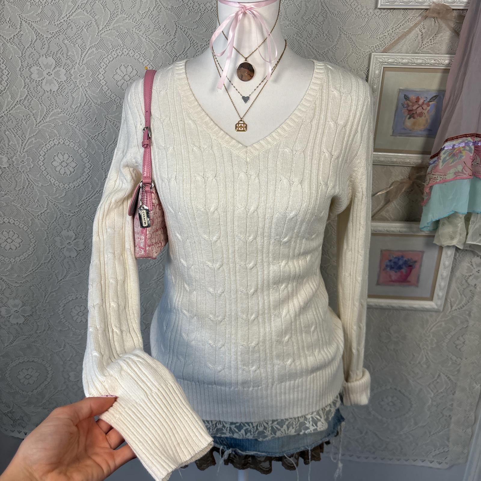 St. Johns Bay vintage cozy rory gilmore cable knit sweater Size S / US 4 / IT 40 - 1 Thumbnail