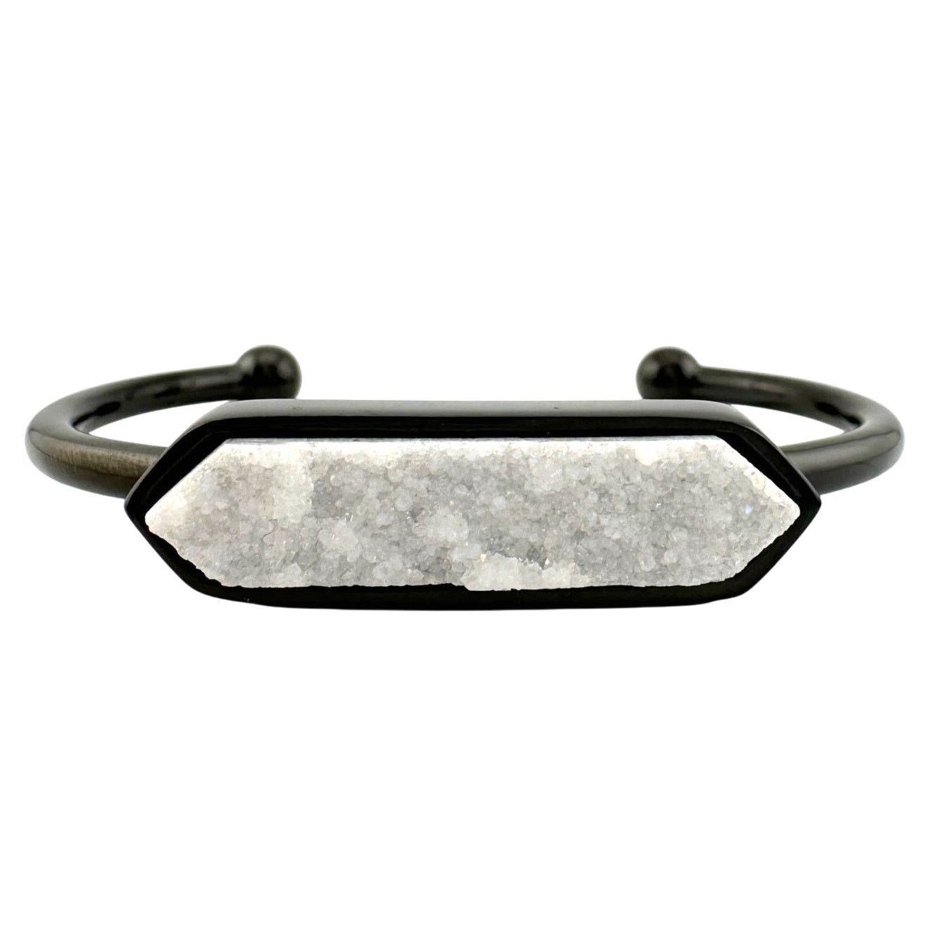 Other Black Ondine White Quartz Bangle Bracelet Size ONE SIZE - 1 Thumbnail