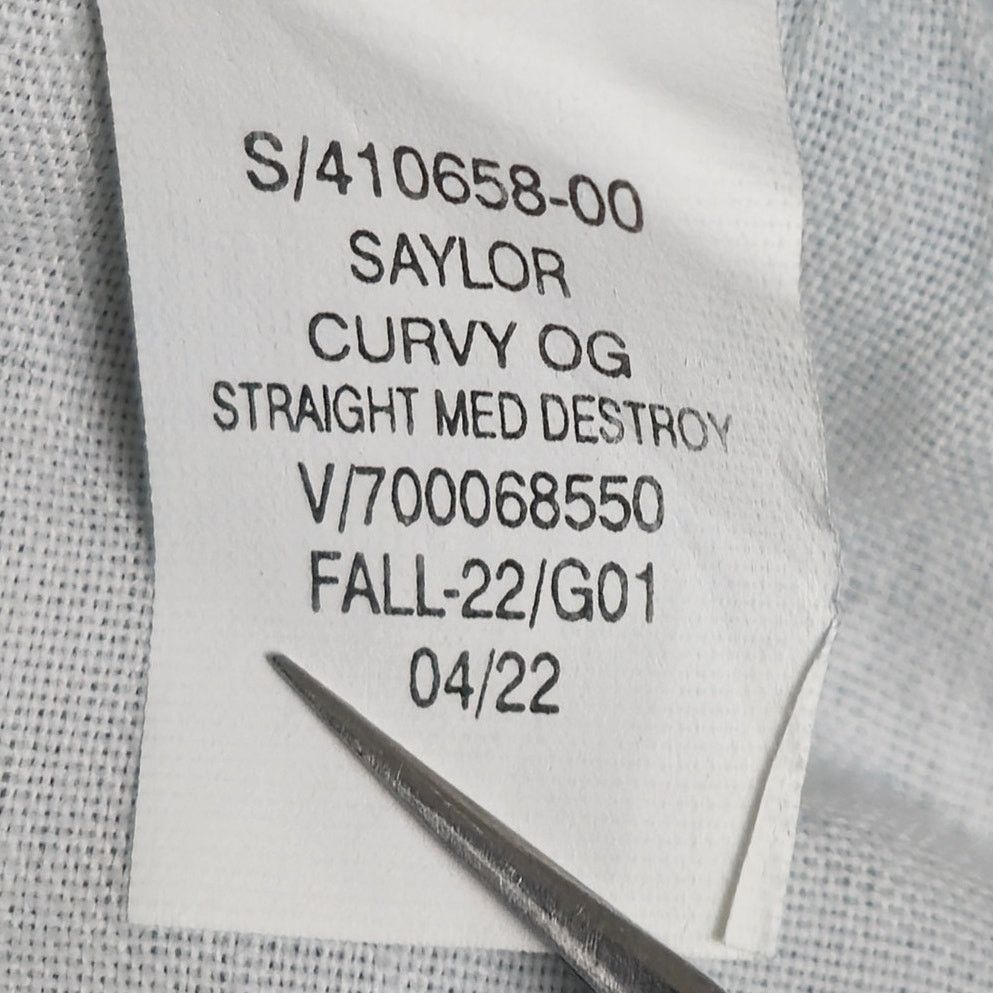 Old Navy Old Navy 2P Curvy OG Straight Distressed Jeans Raw Hem Size 26" / US 2 / IT 38 - 12 Thumbnail
