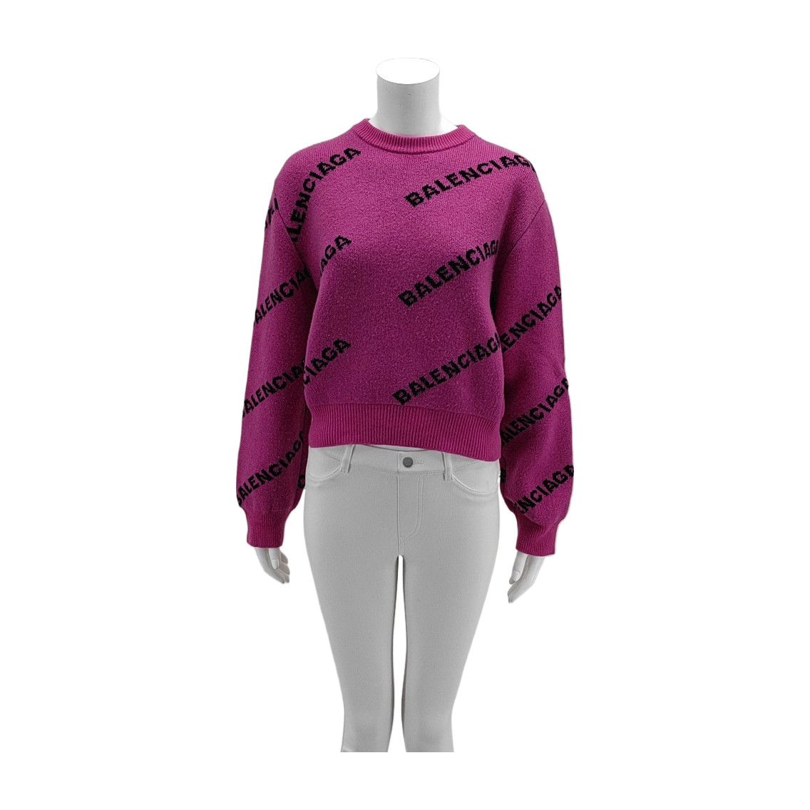 Balenciaga Balenciaga Logo Knit Sweater Pink Size 36 Size XS / US 0-2 / IT 36-38 - 1 Thumbnail