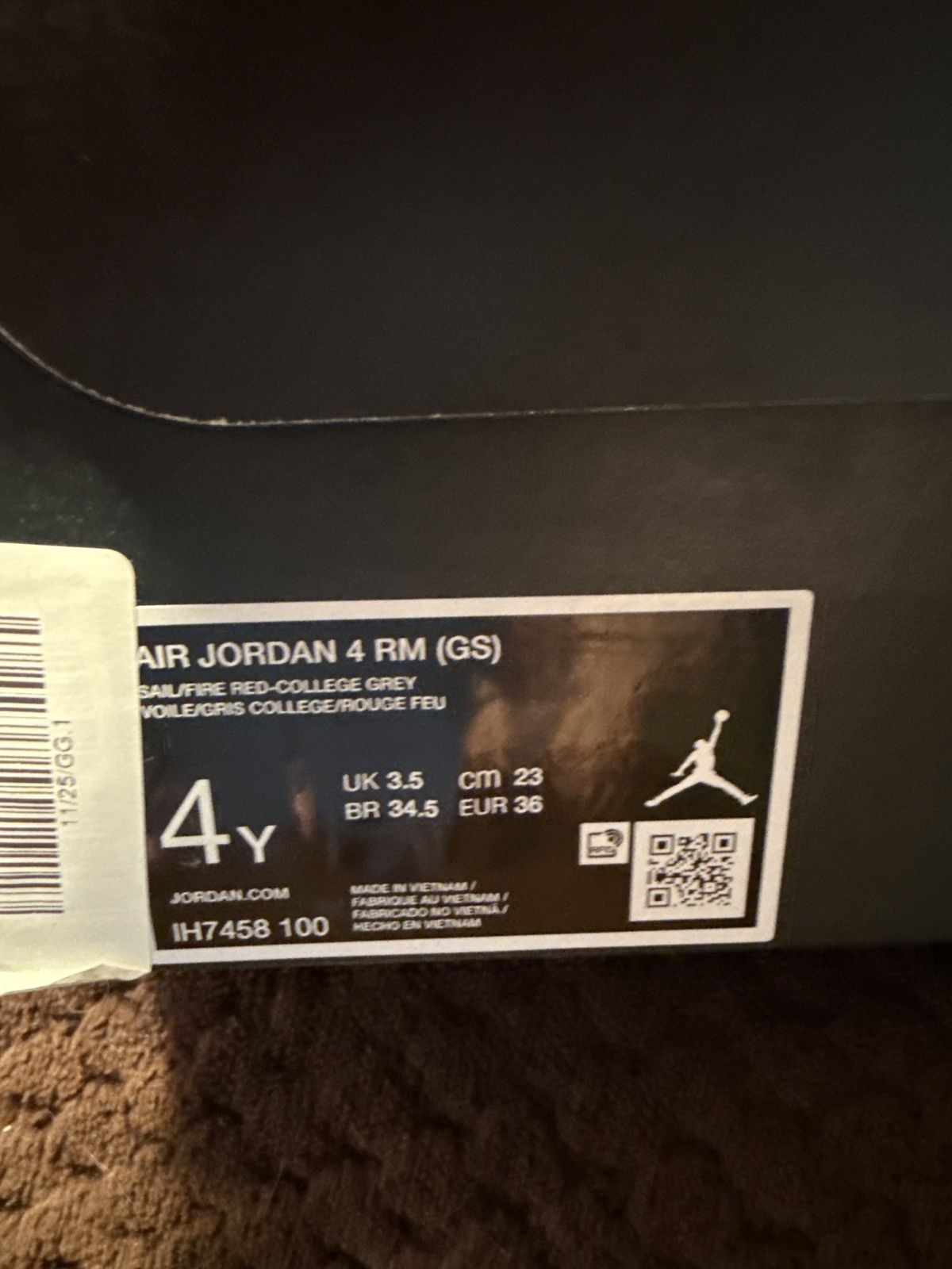 Jordan Brand Nike Air Jordan 4 RM (GS) sail/white/fire red/grey 4y/5.5w Size US 5.5 / IT 35.5 - 6 Thumbnail