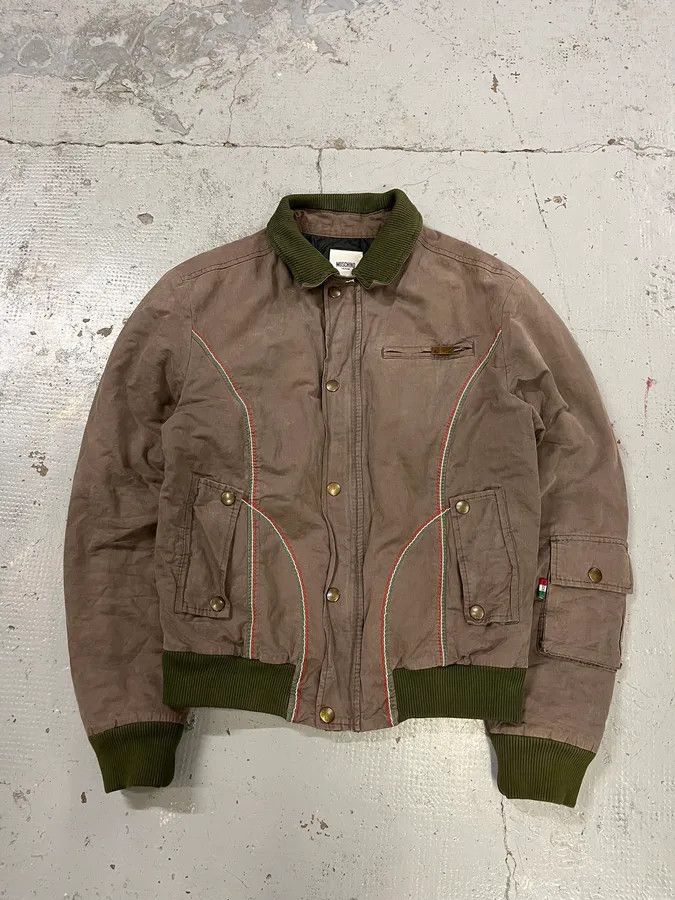 Moschino Moschino Contrast Stitch Brown Bomber Jacket Size US M / EU 48-50 / 2 - 4 Thumbnail