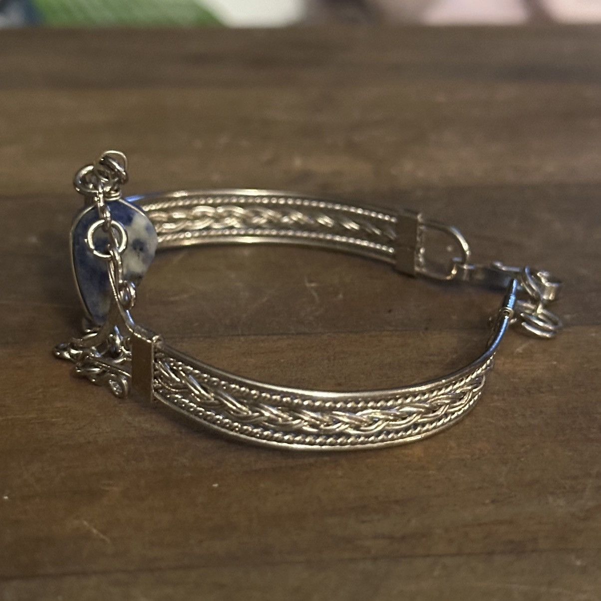 Vintage Vintage silver Sodalite stone filigree bracelet Size ONE SIZE - 9 Thumbnail