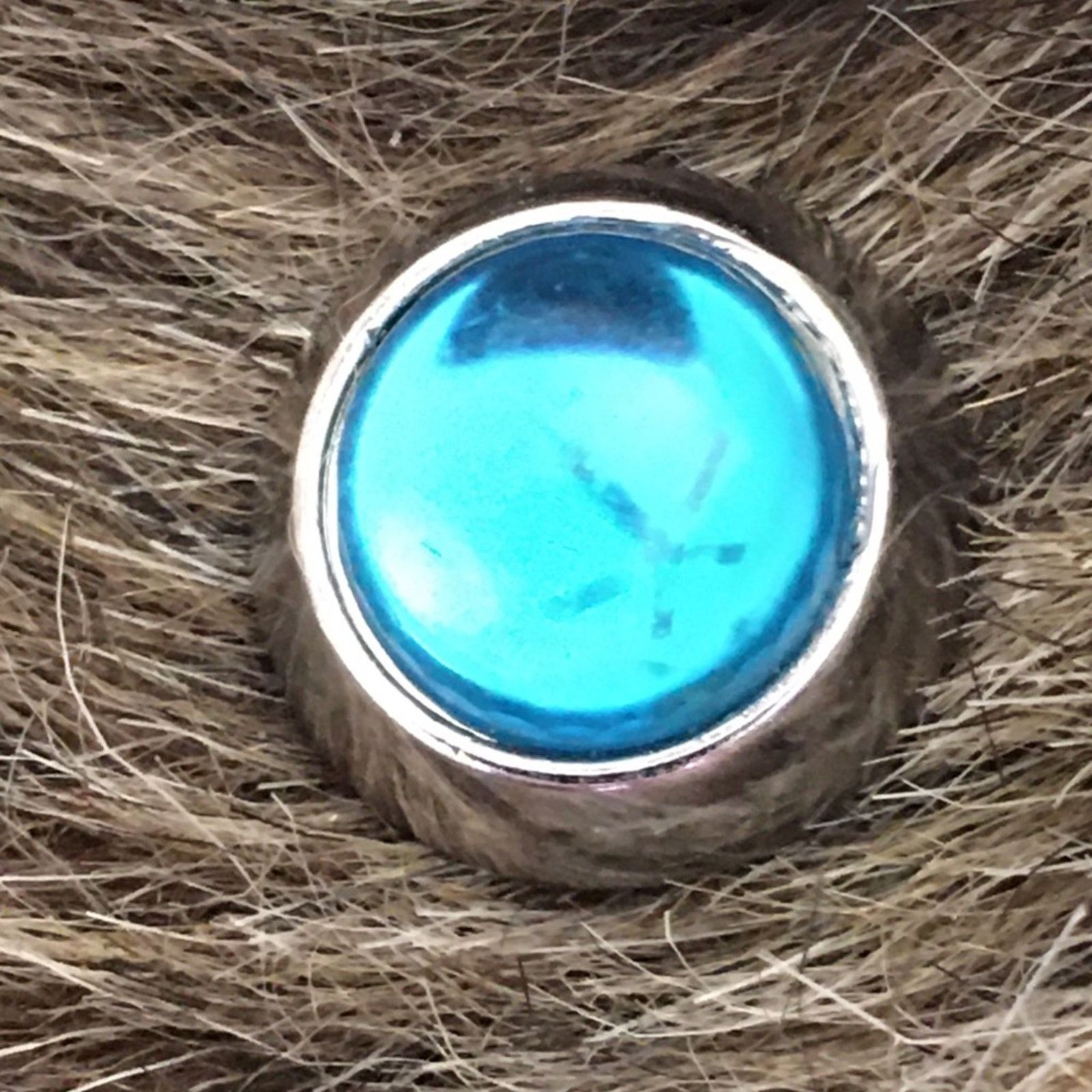 Vintage Vintage blue glass cabochon mirror finish earrings Size ONE SIZE - 5 Thumbnail