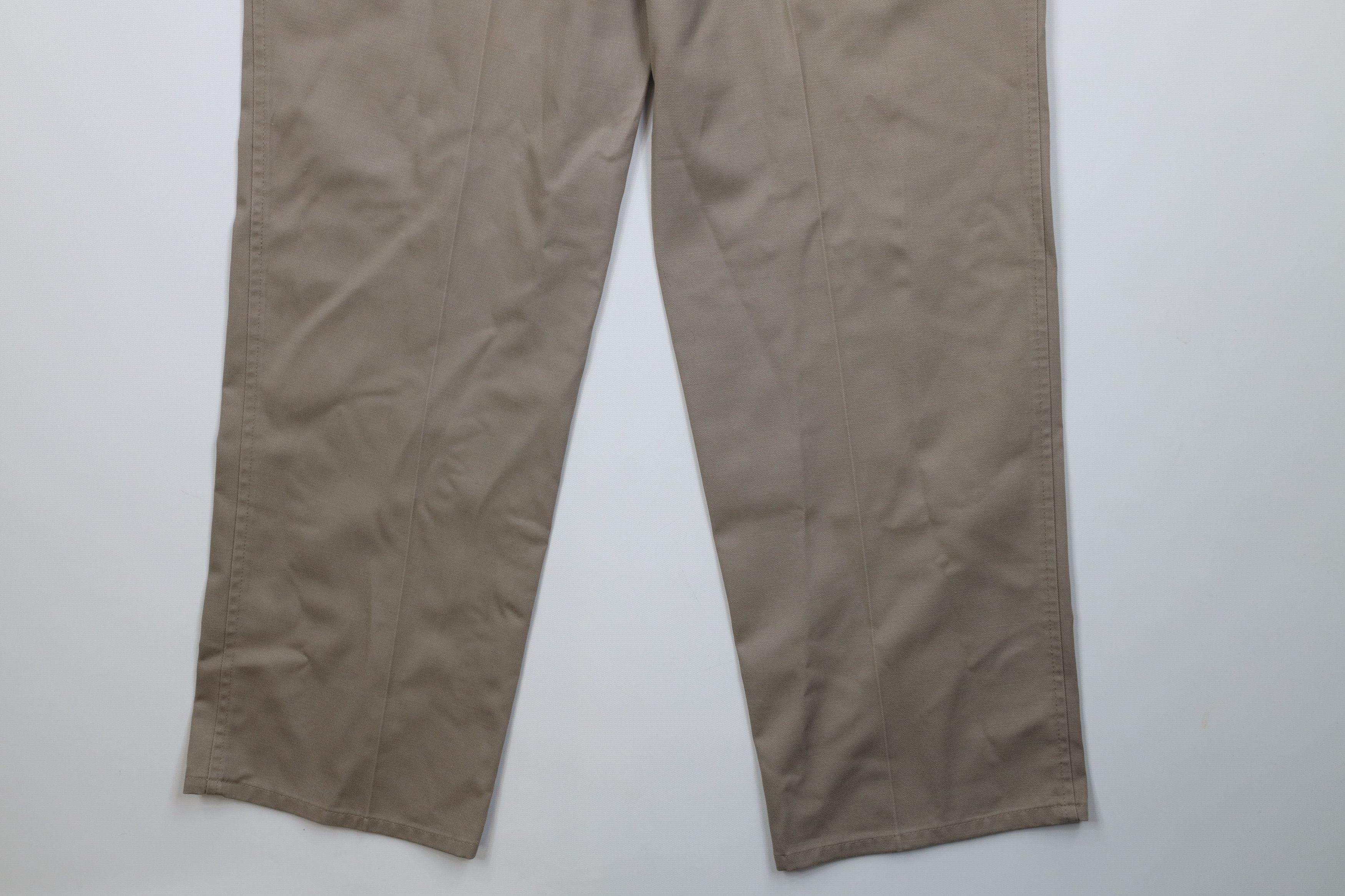 Vintage Vintage 90s Duxbak Wide Leg Chino Pants Beige Cotton USA Size US 34 / EU 50 - 12 Thumbnail