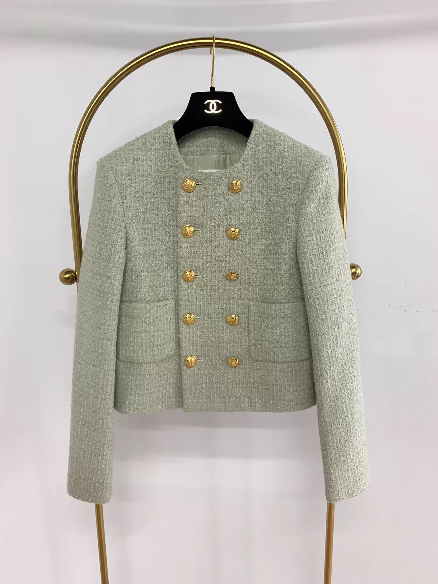 Celine CELINE Green Gold-Button Jacket 34 New Size XXS / US 00 / IT 34 - 1 Thumbnail