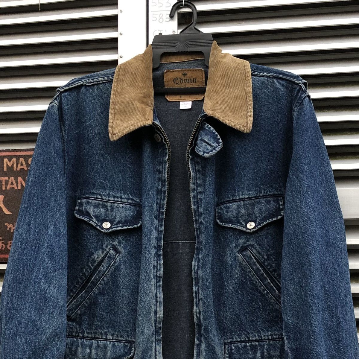 Edwin Vintage Edwin Distressed Denim Chore Work Jacket Size US L / EU 52-54 / 3 - 15 Thumbnail