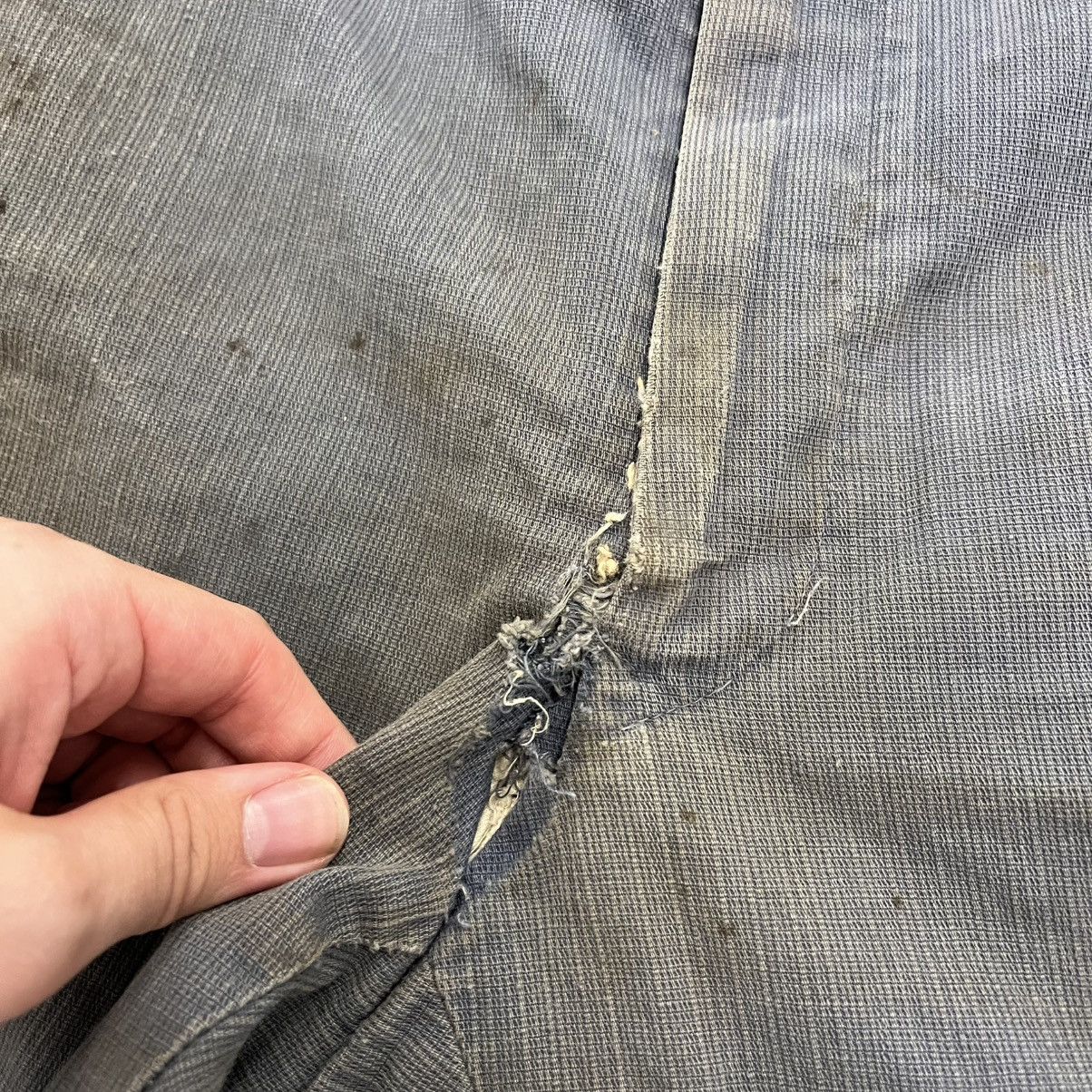 Other Vintage 50s Anvil Blue Pique Cotton Workwear Chinos 27x27 Size 27" / US 4 / IT 40 - 2 Thumbnail