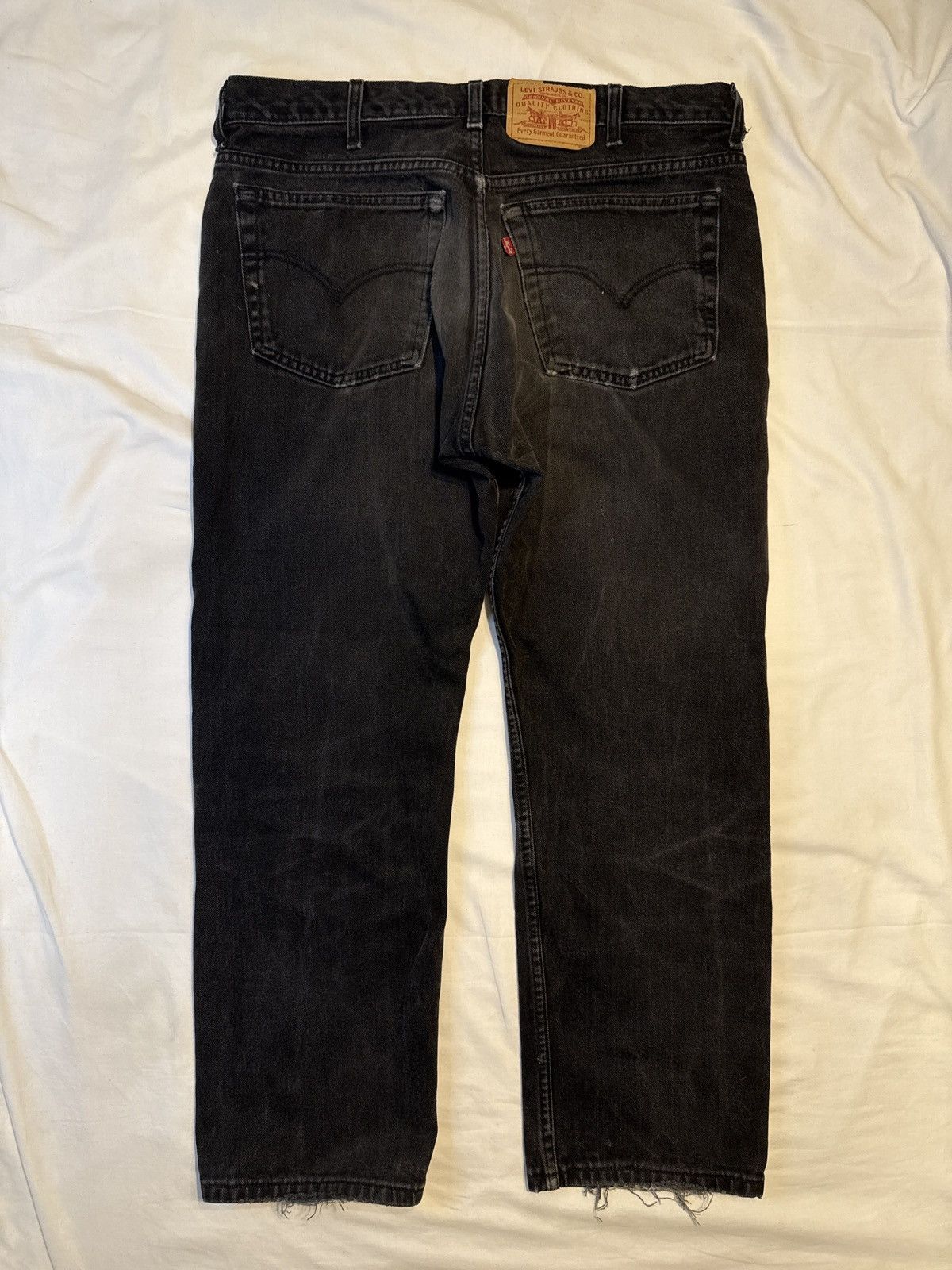 Levi's Vintage 90s Levis 505 Faded Distressed Black Jeans Size US 37 - 2 Thumbnail