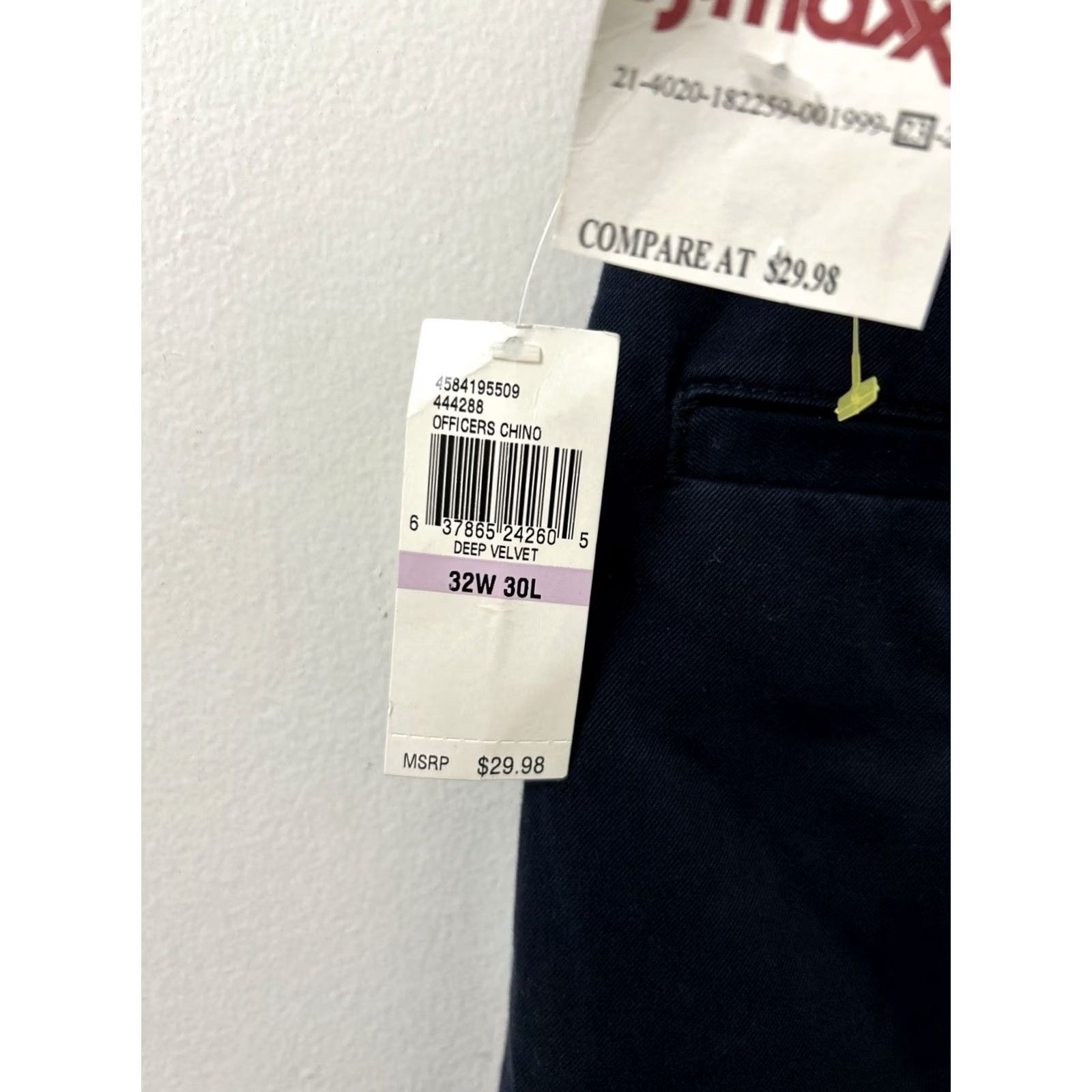 Izod VINTAGE was not in original title; IZOD Luxury Sport Officers Chinos Pants Mens 32x30 Navy Blue YKK NWT Size US 32 / EU 48 - 6 Thumbnail