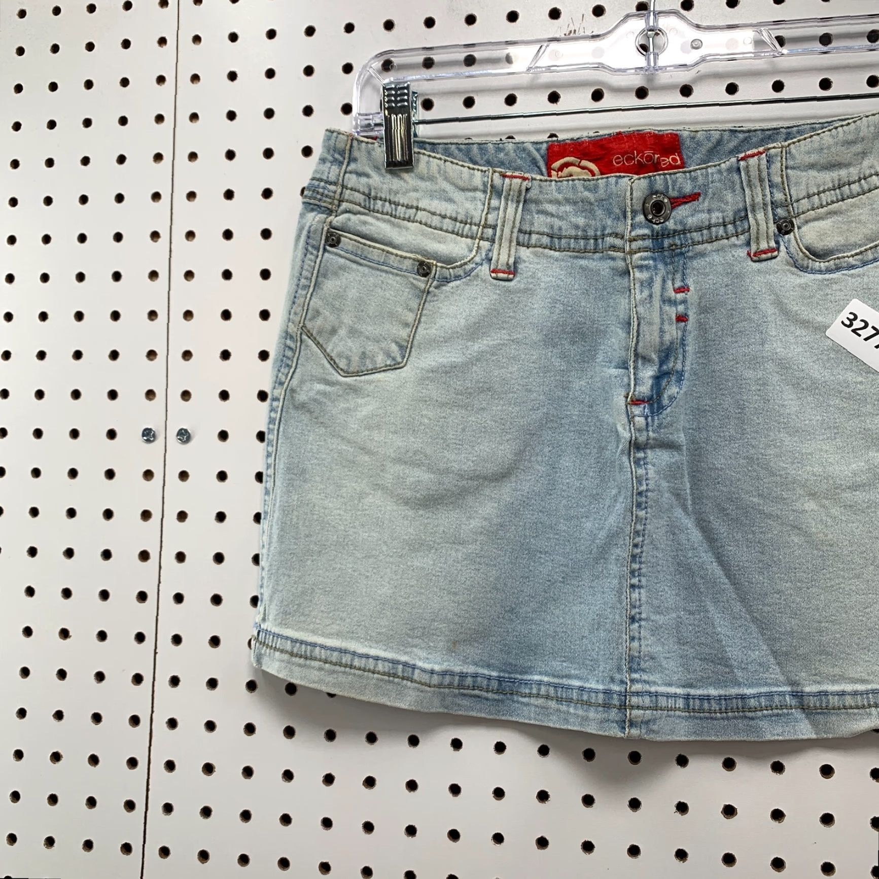 Ecko Unltd. VINTAGE Ecko Unltd. Blue Denim Mini Skirt Juniors Size 5 Light Wash Hip Hop Womens Size 27" / US 4 / IT 40 - 3 Thumbnail