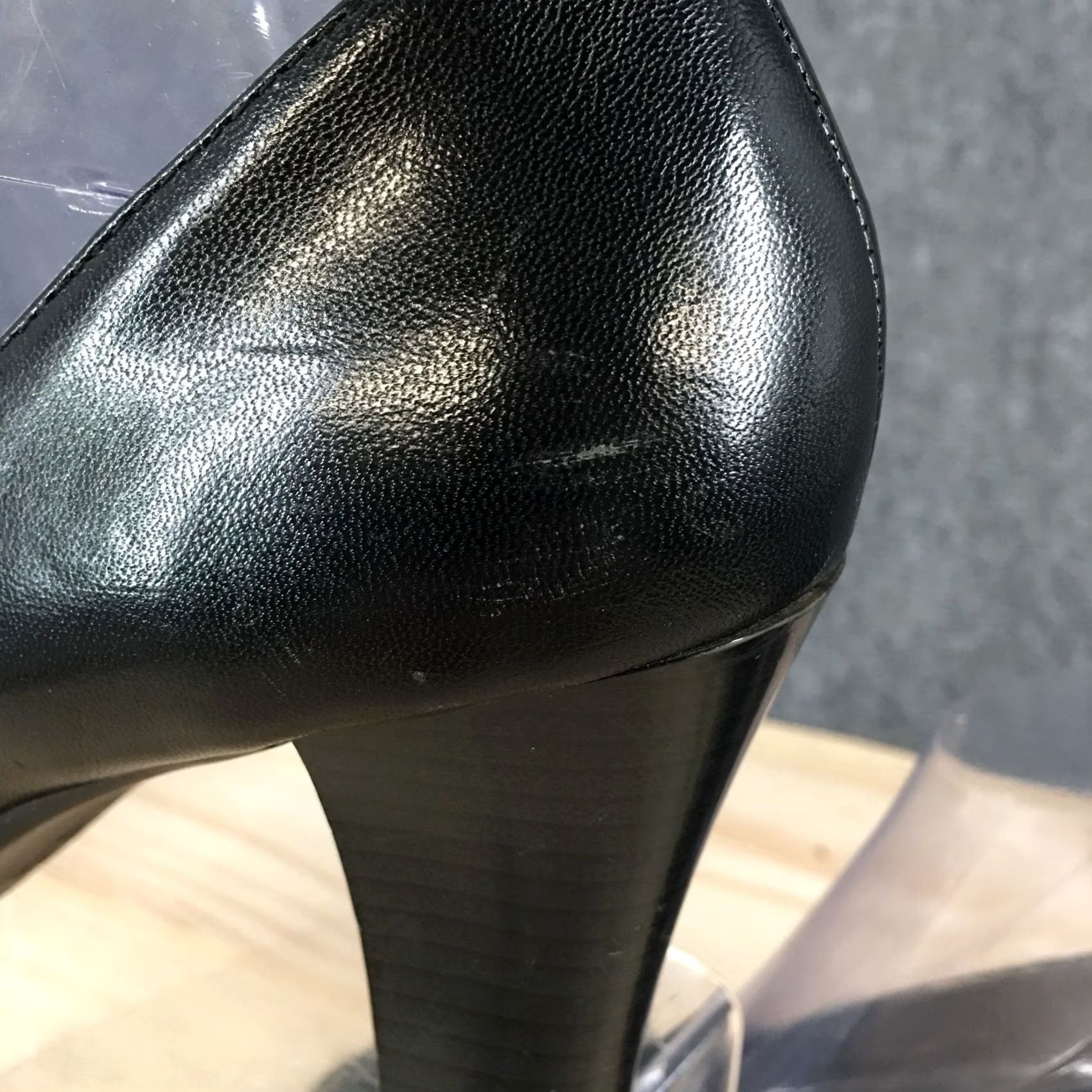Vintage Aerosoles Heels Womens 7.5 Block Heels Slip On Dress Pumps Black Faux Leather Size M / US 6-8 / IT 42-44 - 5 Thumbnail