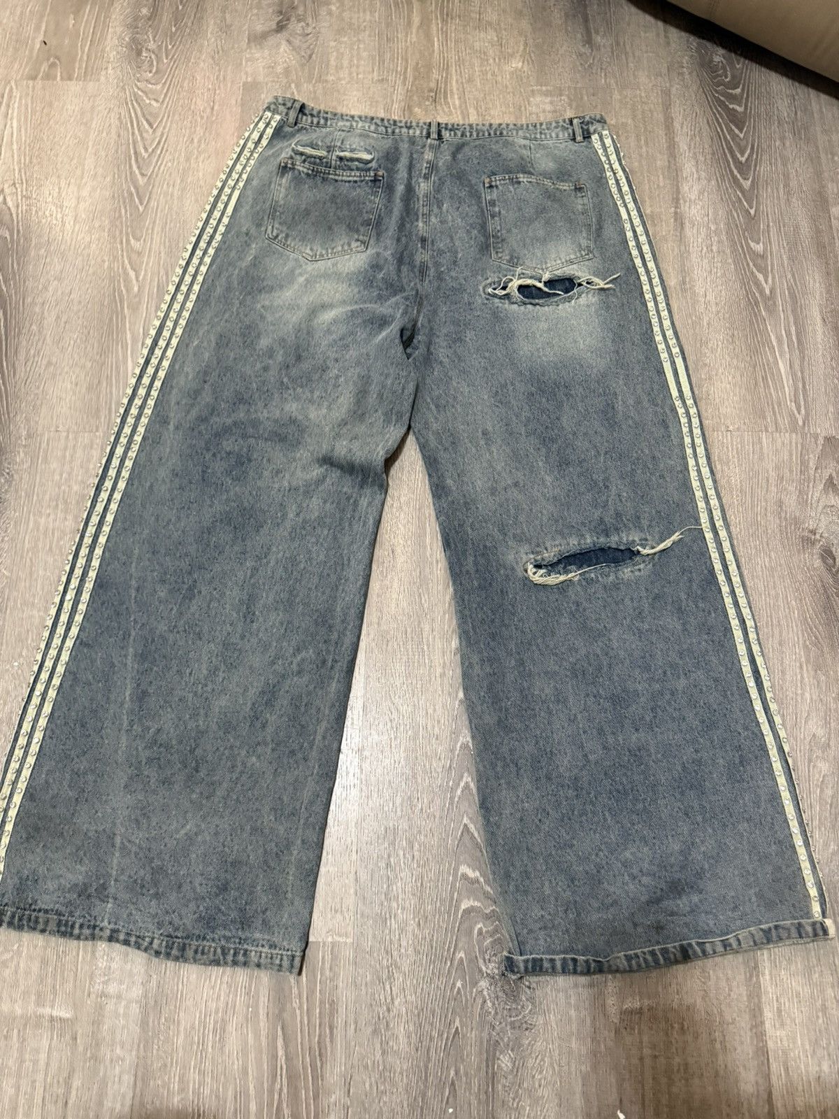 Vale Vale Blue Crystal Stripe Denim Size 40 Size US 40 / EU 56 - 6 Thumbnail