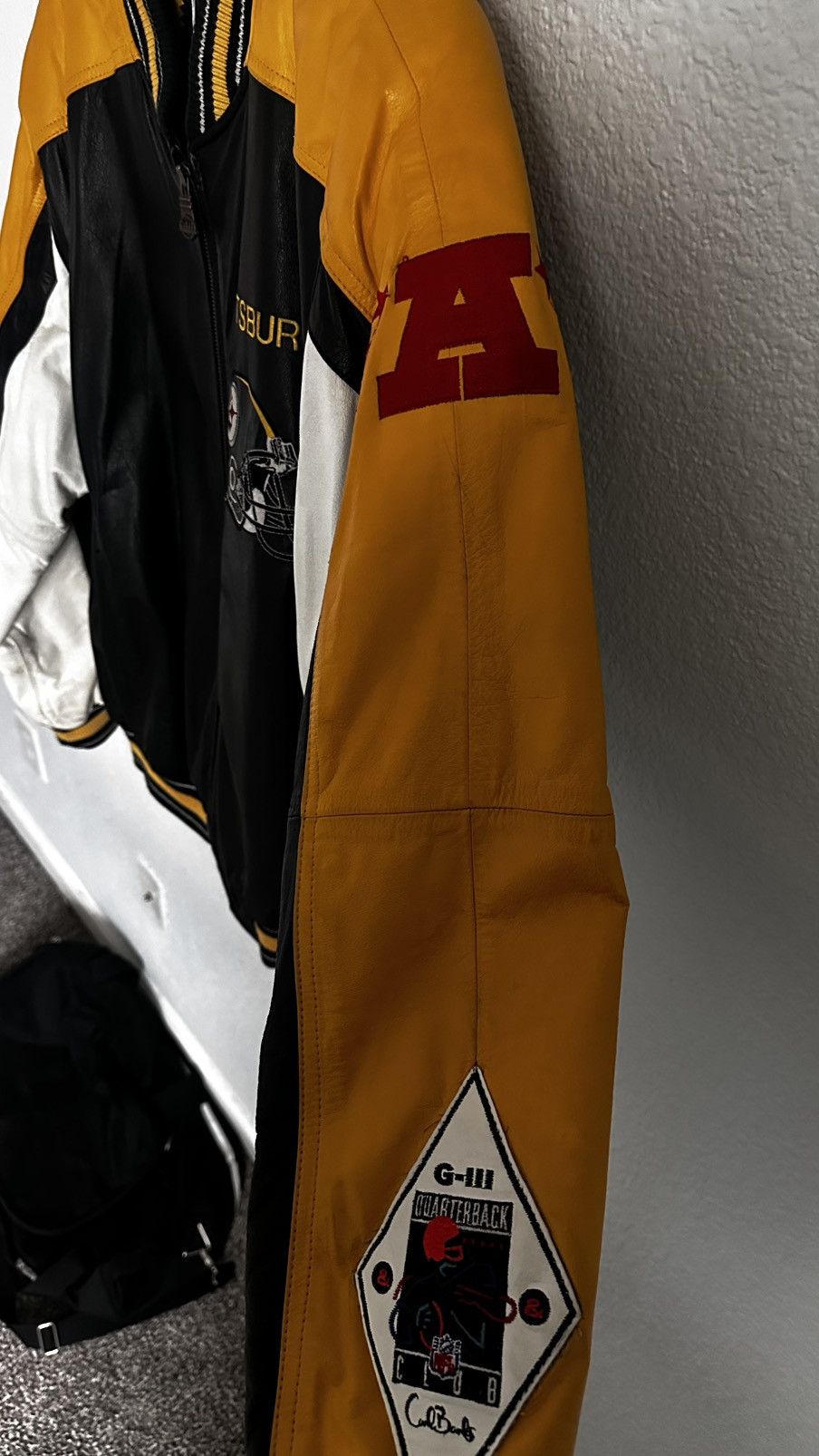 Sports Specialties × Vintage Vintage Pittsburgh Steelers G-III & CarlBanks Leather Jacket Size US L / EU 52-54 / 3 - 3 Thumbnail
