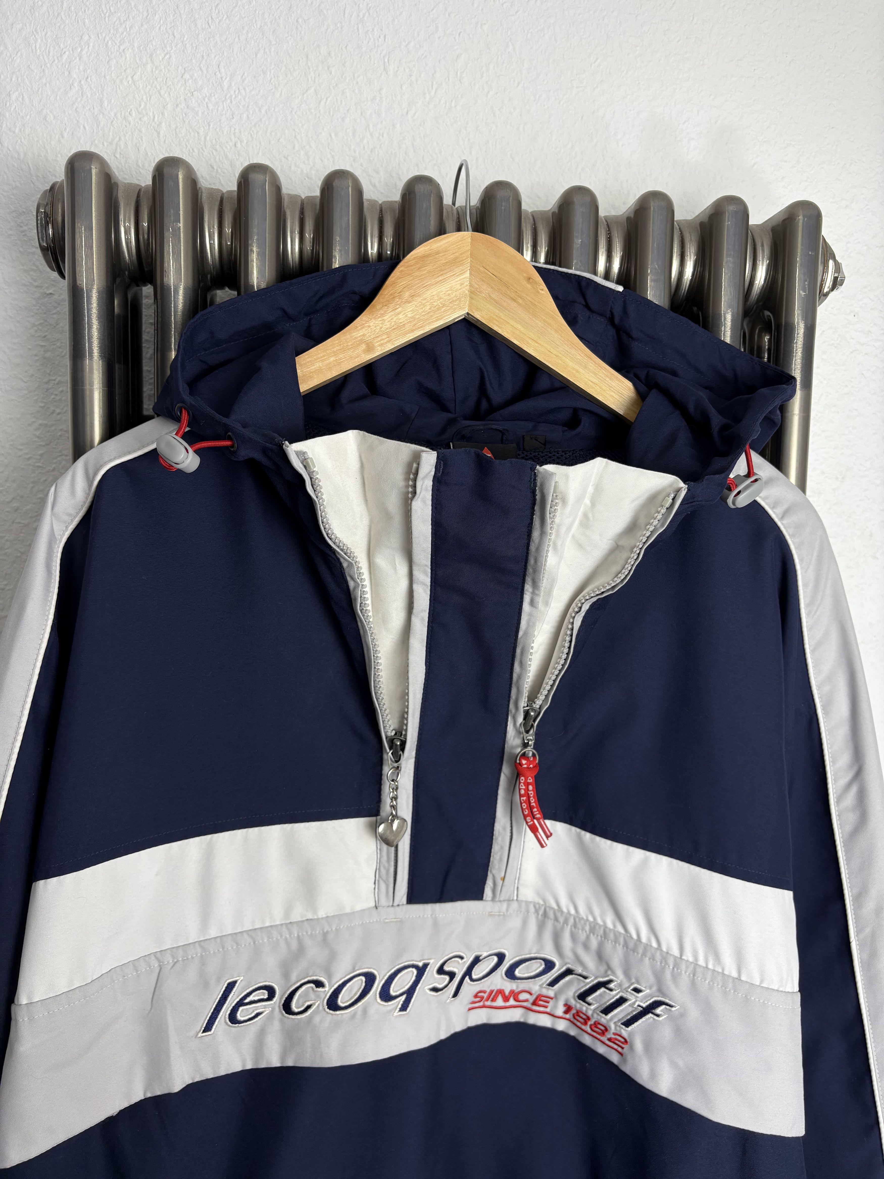 Le Coq Sportif Le Coq Sportif 2000s Navy Double Zip Track Jacket (L) Size US L / EU 52-54 / 3 - 3 Thumbnail