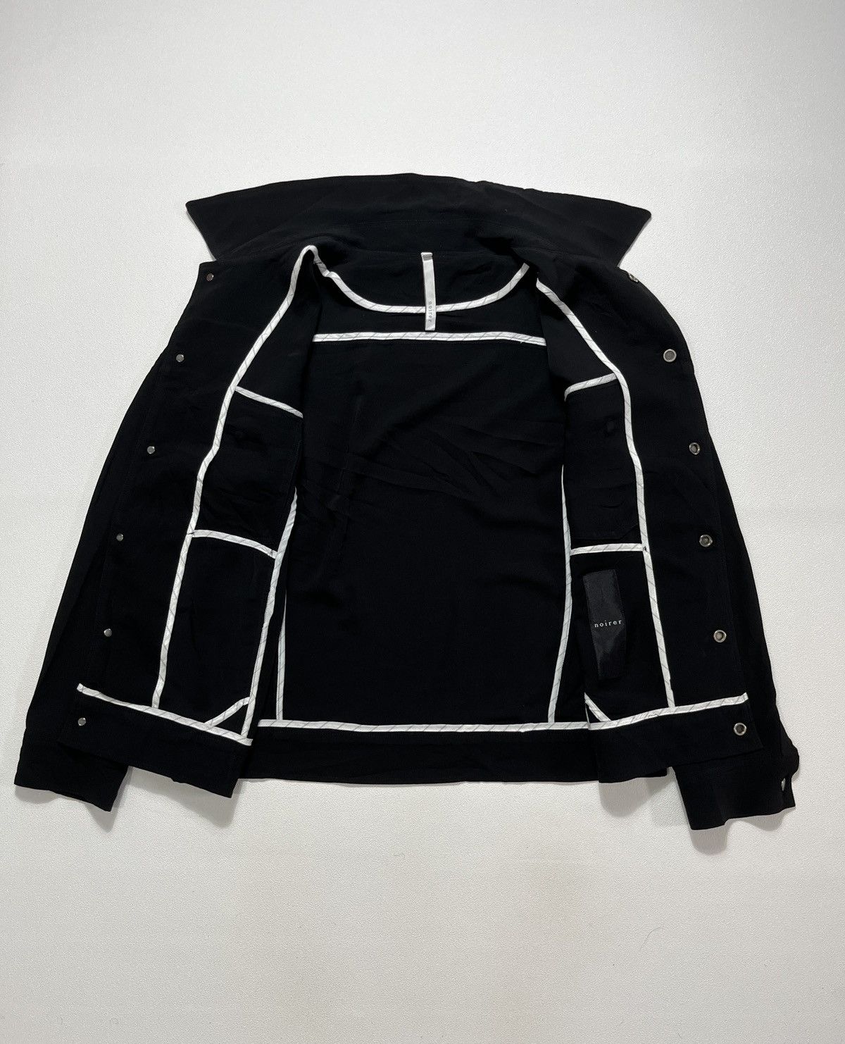 Beams Plus Noirer Silk Trucker Jacket Black Size US L / EU 52-54 / 3 - 5 Thumbnail